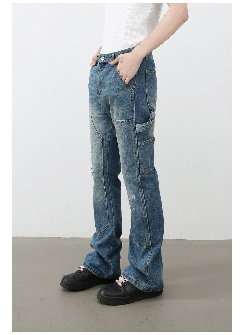 Japanese Brand × Jean American retro men's washed loose straight bootcut jeans Size US 32 / EU 48 - 5 Thumbnail