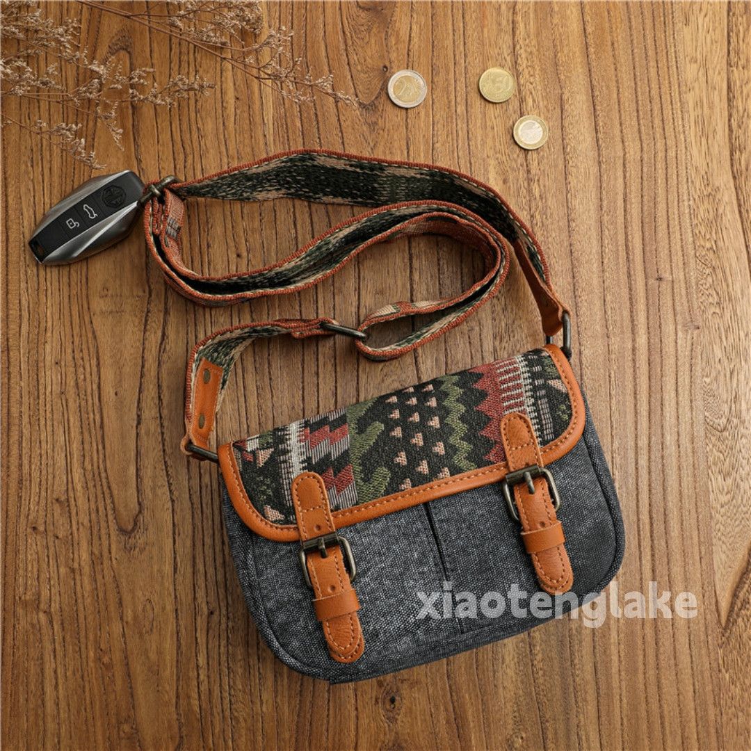 Designer × Japanese Brand × Vintage outdoor sports utility canvas pattern crossbody bag Size ONE SIZE - 1 Thumbnail