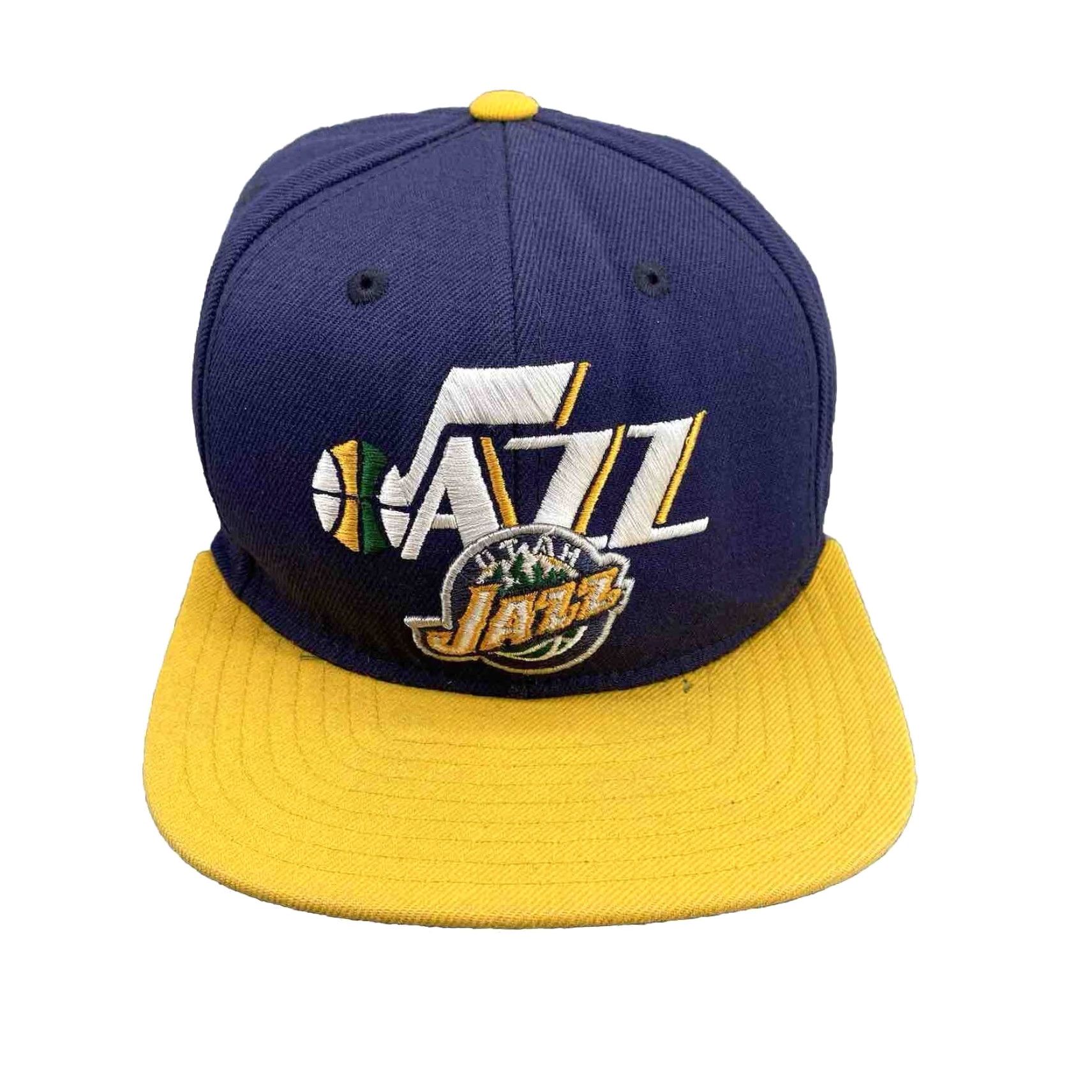 Adidas VINTAGE Adidas Utah Jazz Hat Cap Snap Back Wool Blend NBA Patch Logo Basketball Men's Size ONE SIZE - 2 Thumbnail