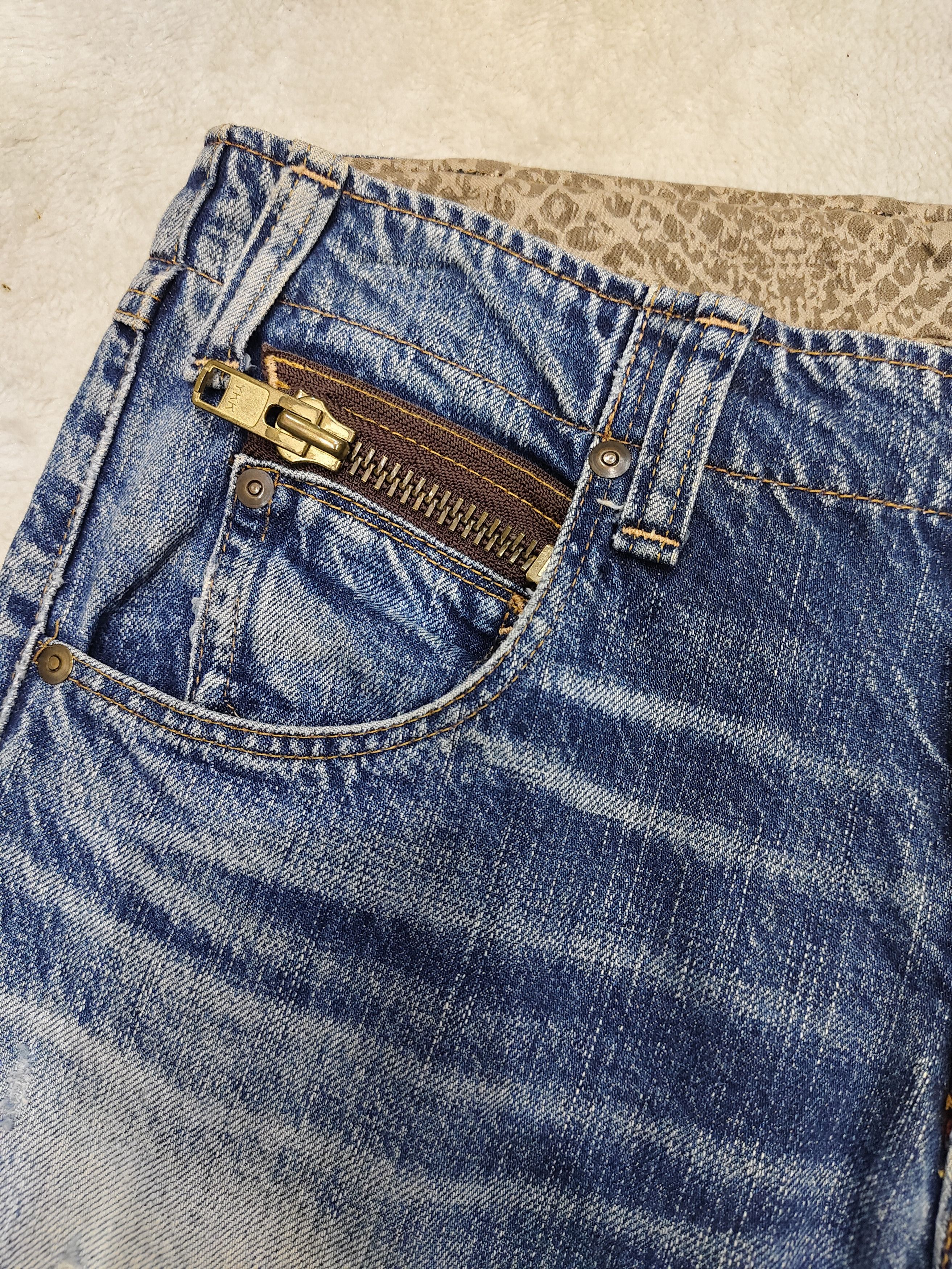 Japanese Brand 🇯🇵 RNA Inc Snake Skin Pattern Leather Pocket Distressed Size 30" / US 8 / IT 44 - 6 Thumbnail