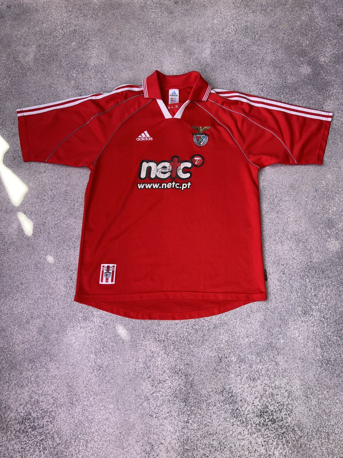 BENFICA shops 2001 2002 AWAY FOOTBALL SHIRT SOCCER JERSEY ADIDAS sz M