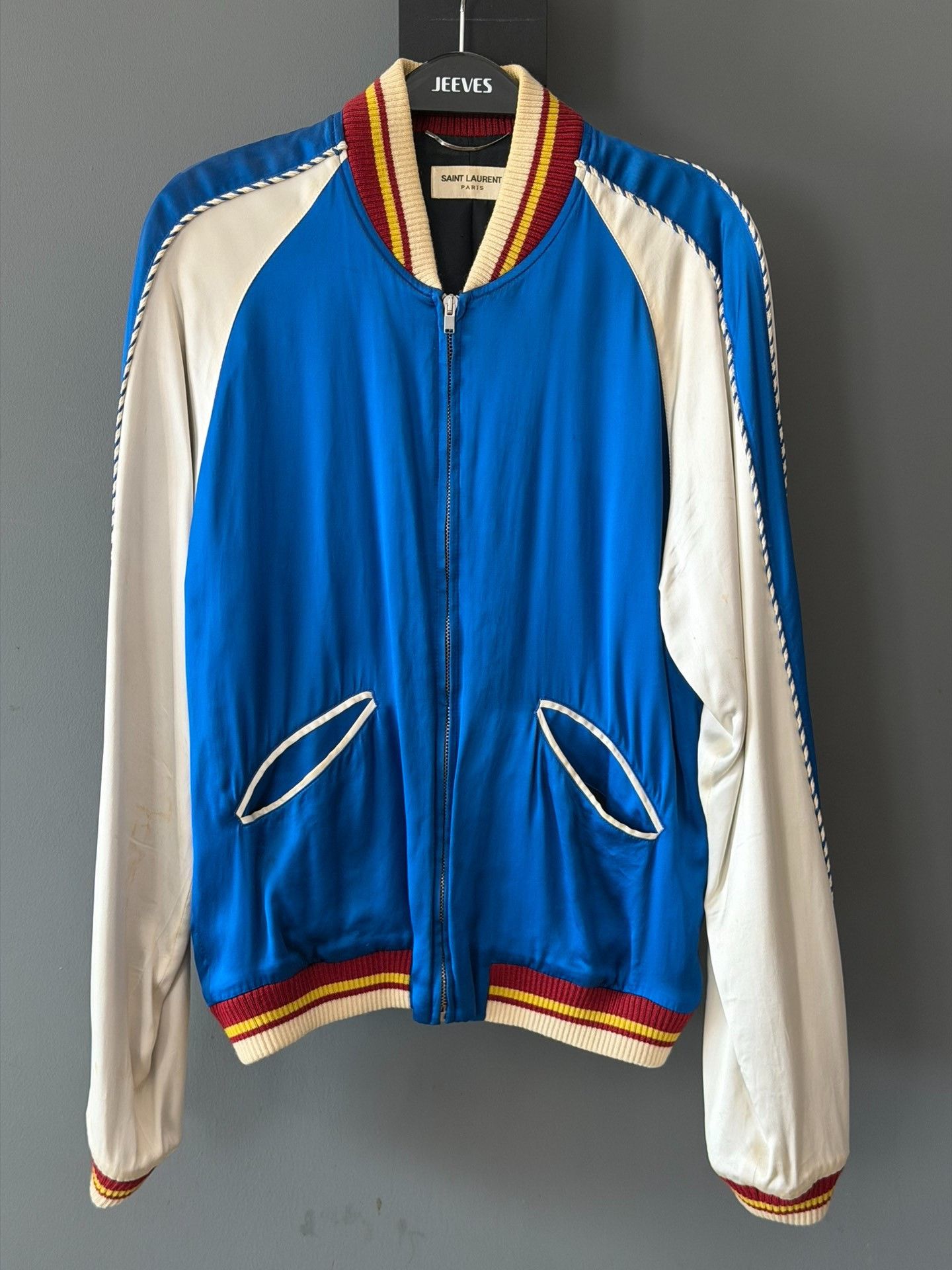 Saint Laurent Paris Saint Laurent Paris Blue Bomber Jacket Size US M / EU 48-50 / 2 - 1 Thumbnail