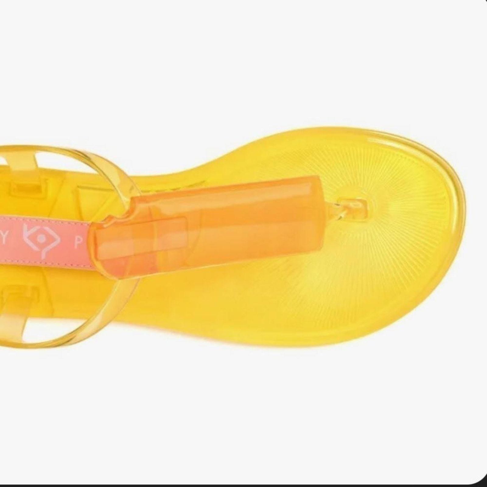 Designer Katy Perry Chic Yellow Jelly Flip Flops Sandles Size US 6 / IT 36 - 1 Thumbnail