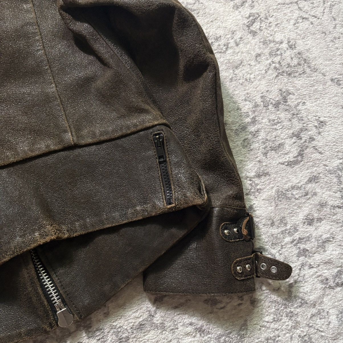 Le Grande Bleu (L.G.B.) LGB Le Grande Bleu Fur Collar Flight Leather Jacket | Size 0 Size US XS / EU 42 / 0 - 7 Thumbnail