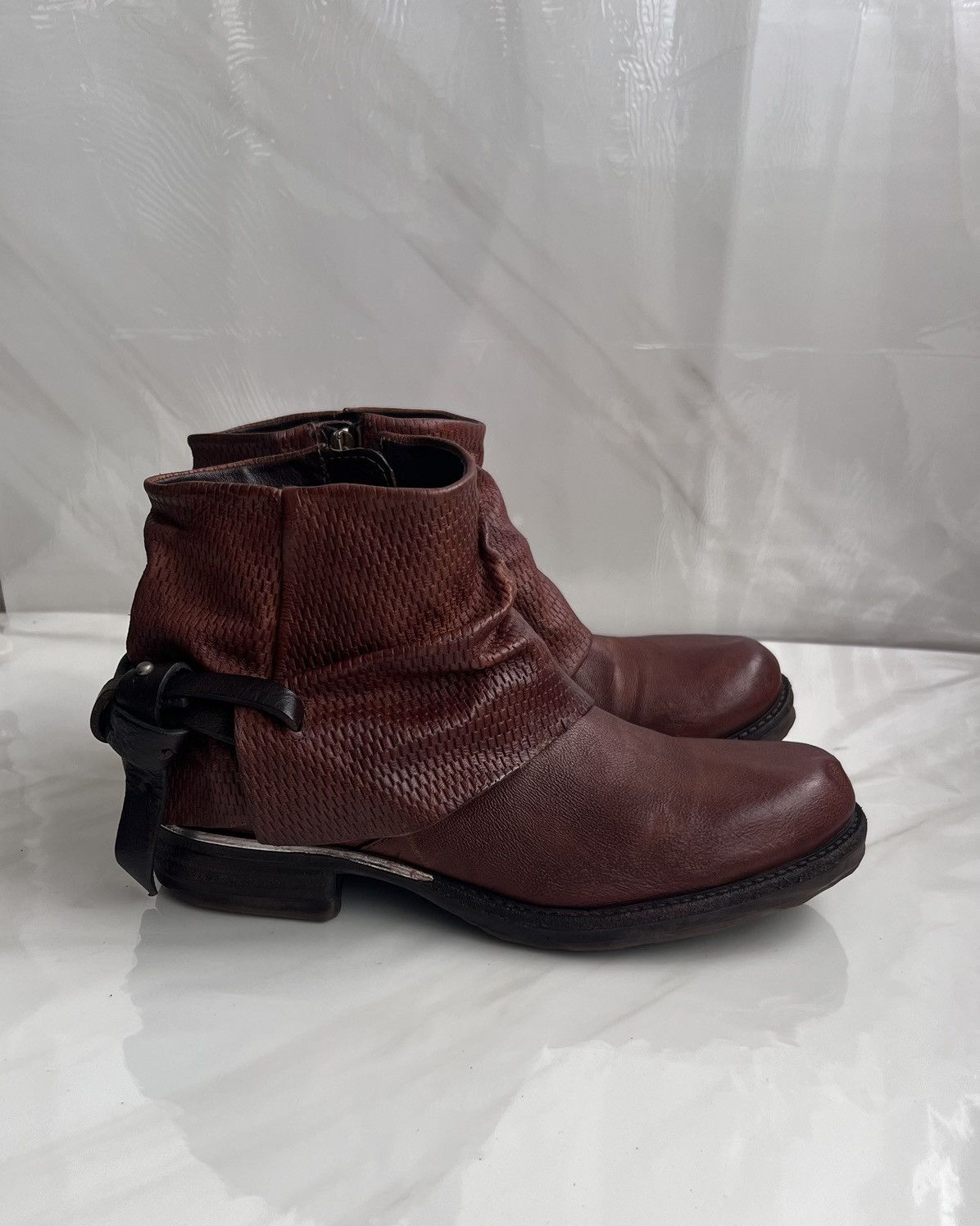 A.S.98 As 98 Airstep italian Zipper Boho Biker distressed boot Size US 8 / IT 38 - 4 Thumbnail
