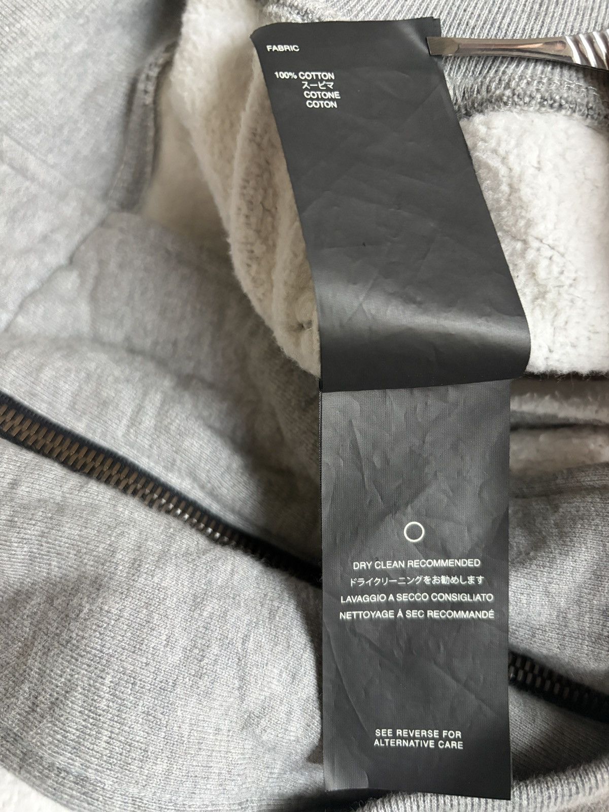 Fear of God Fear of God Eternal Logo Flocked Cotton Jersey Zip Up Hoodie Size US XL / EU 56 / 4 - 14 Thumbnail