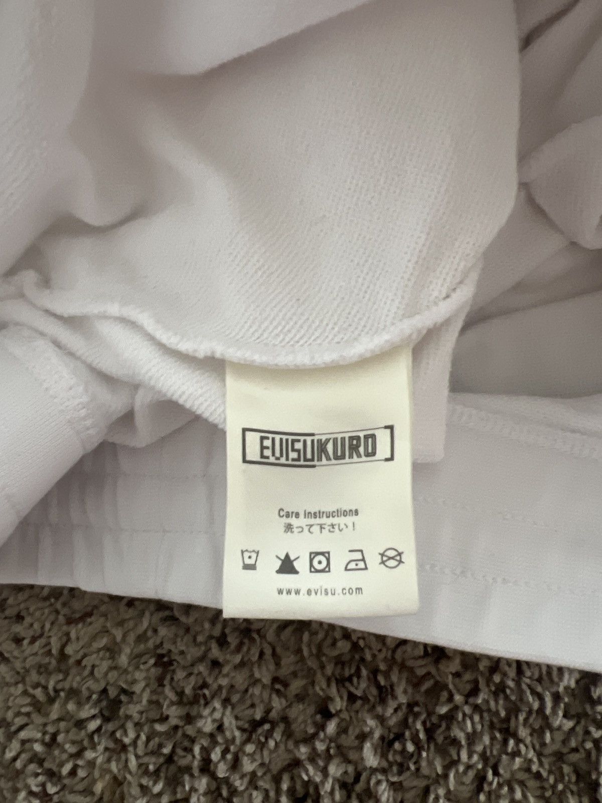 Evisu × KURO Evisu Kuro Printed Logo shorts relaxed fit white Size US 32 / EU 48 - 9 Thumbnail
