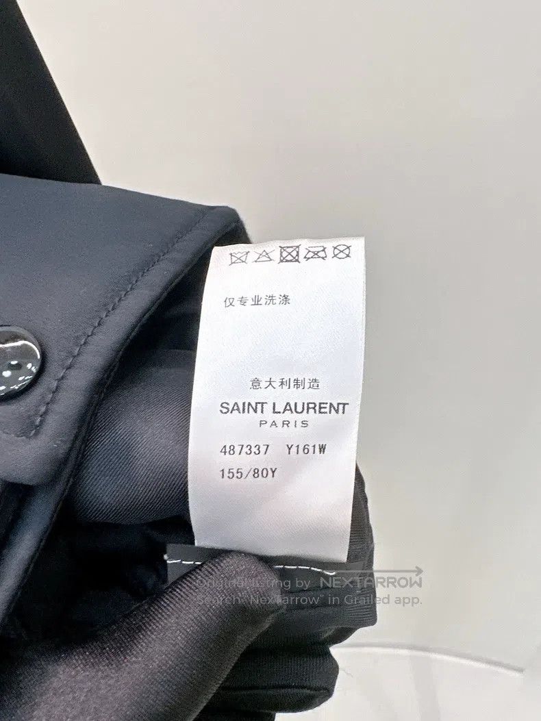 Saint Laurent Paris Saint Laurent Paris Black coat neckline rhinestone decorat Size US S / EU 44-46 / 1 - 4 Thumbnail