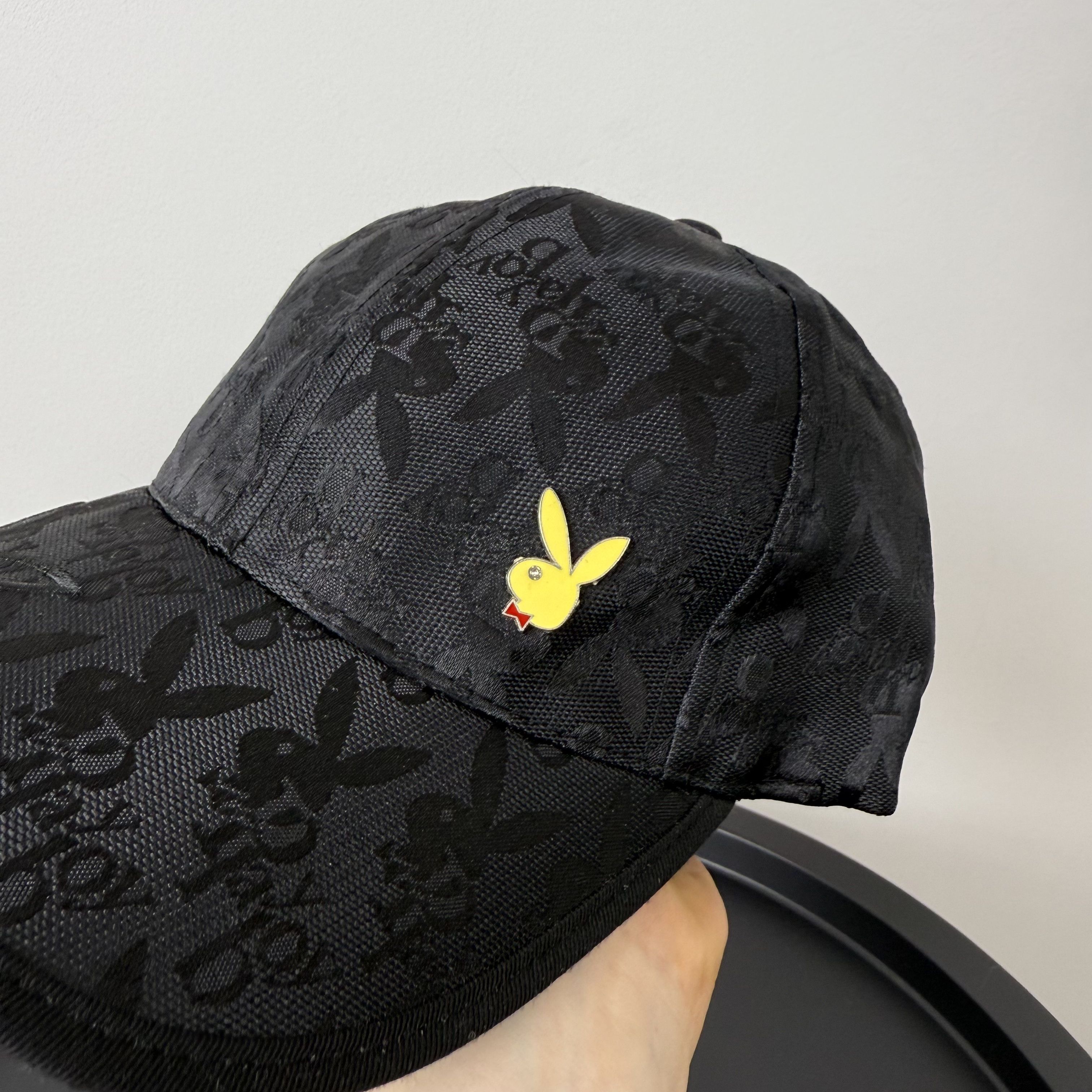Playboy Vintage PLAYBOY Y2K Black Canvas Baseball Cap Hat Size ONE SIZE - 4 Thumbnail