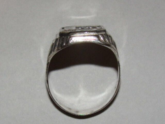 Designer Antiqued Sterling Silver United Nations Ring World War II 2 Size ONE SIZE - 3 Thumbnail