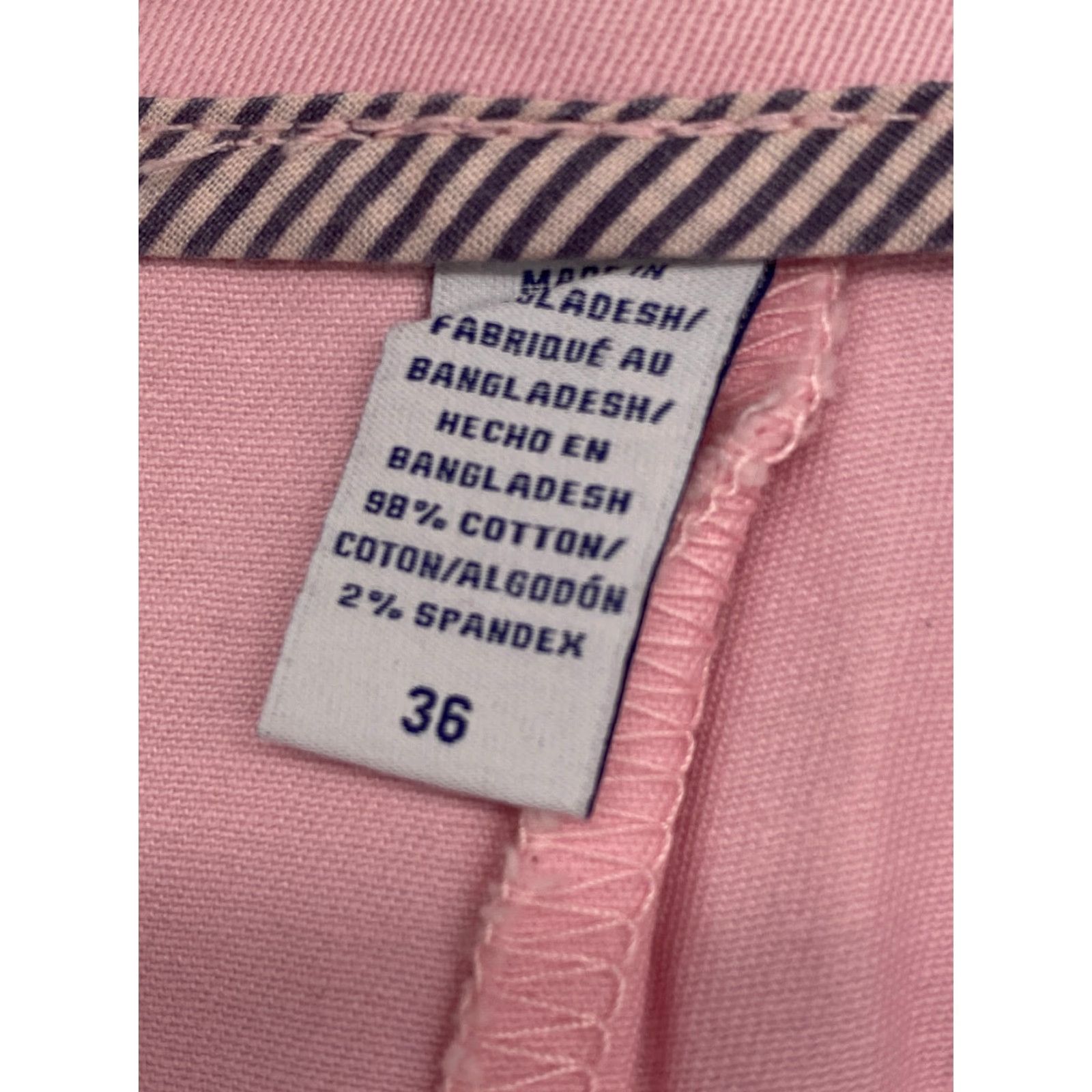 Izod IZOD Saltwater Shorts Men's 36x10 Pink Stretch Flat Front Chino Regular Cotton Spandex Womens? Size US 36 / EU 52 - 6 Thumbnail