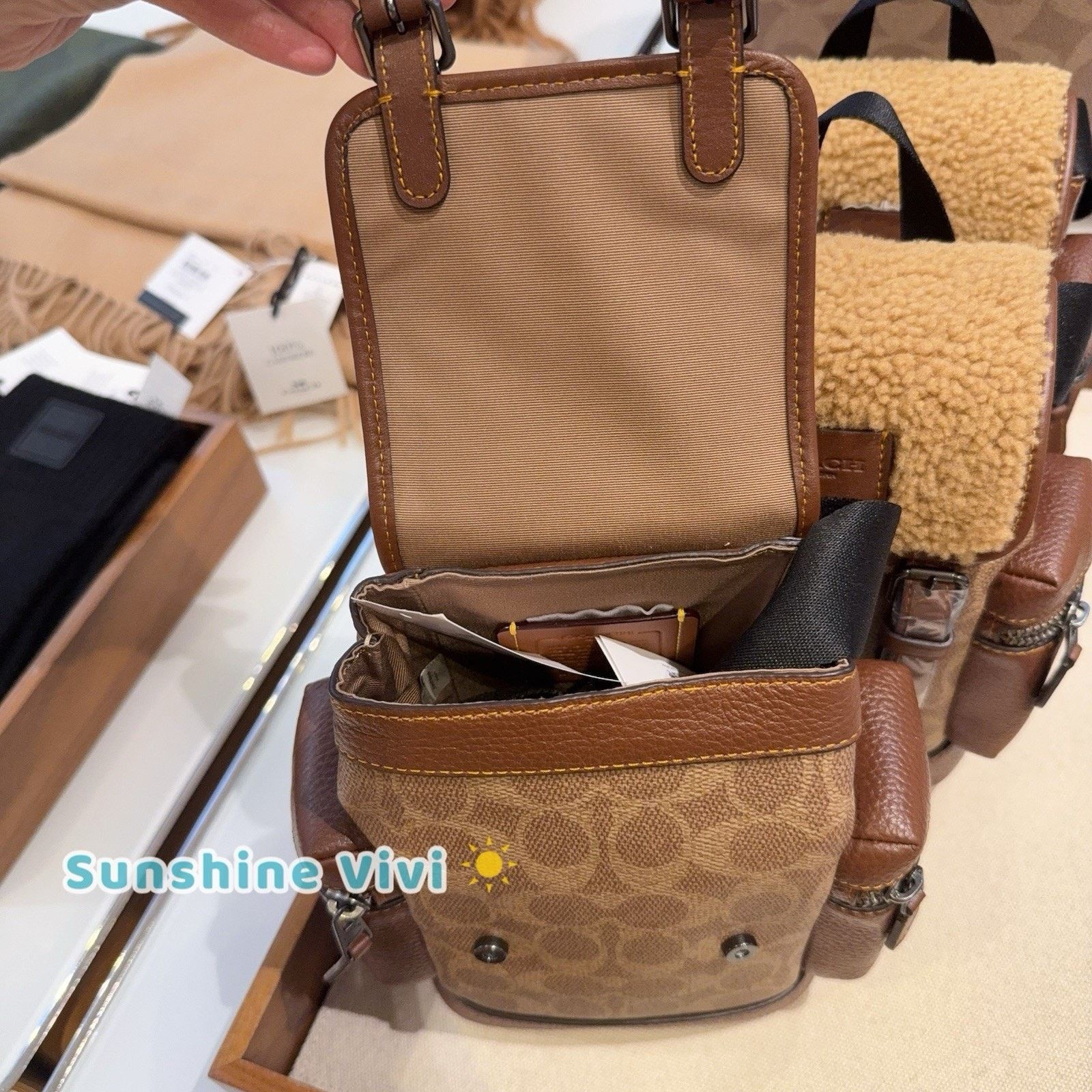 Coach NWT Coach Sprint Sling PackIn Canvas CDB70 Gunmetal Size ONE SIZE - 7 Thumbnail