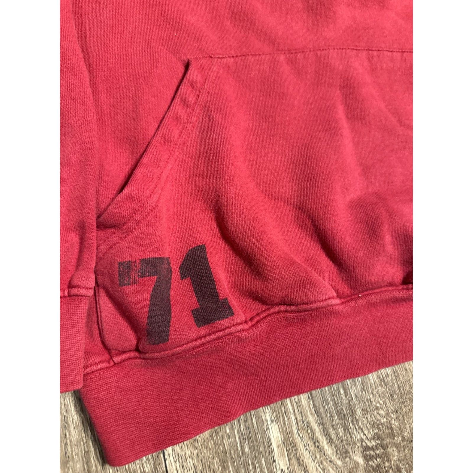 Disney VINTAGE Mickey Mouse Embroidered Red Hoodie Sweatshirt 90s Small Unisex Adults S Size US S / EU 44-46 / 1 - 3 Thumbnail