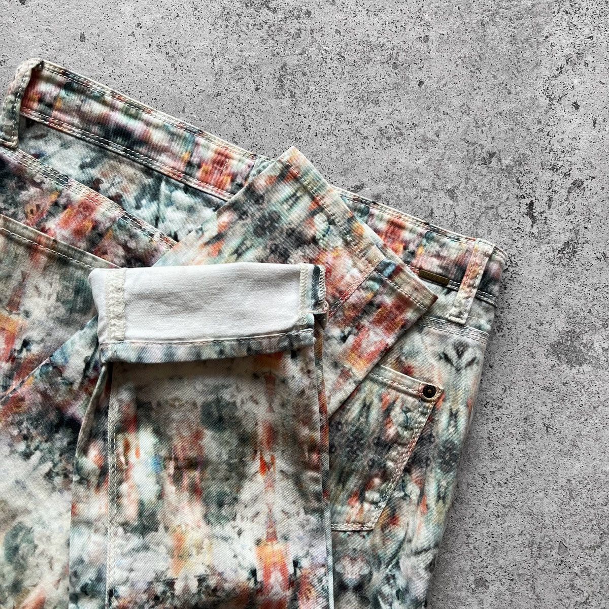 Designer × Other Cambio Womens Abstract Multicolor Cotton Trousers Pants Size 28" / US 6 / IT 42 - 4 Thumbnail