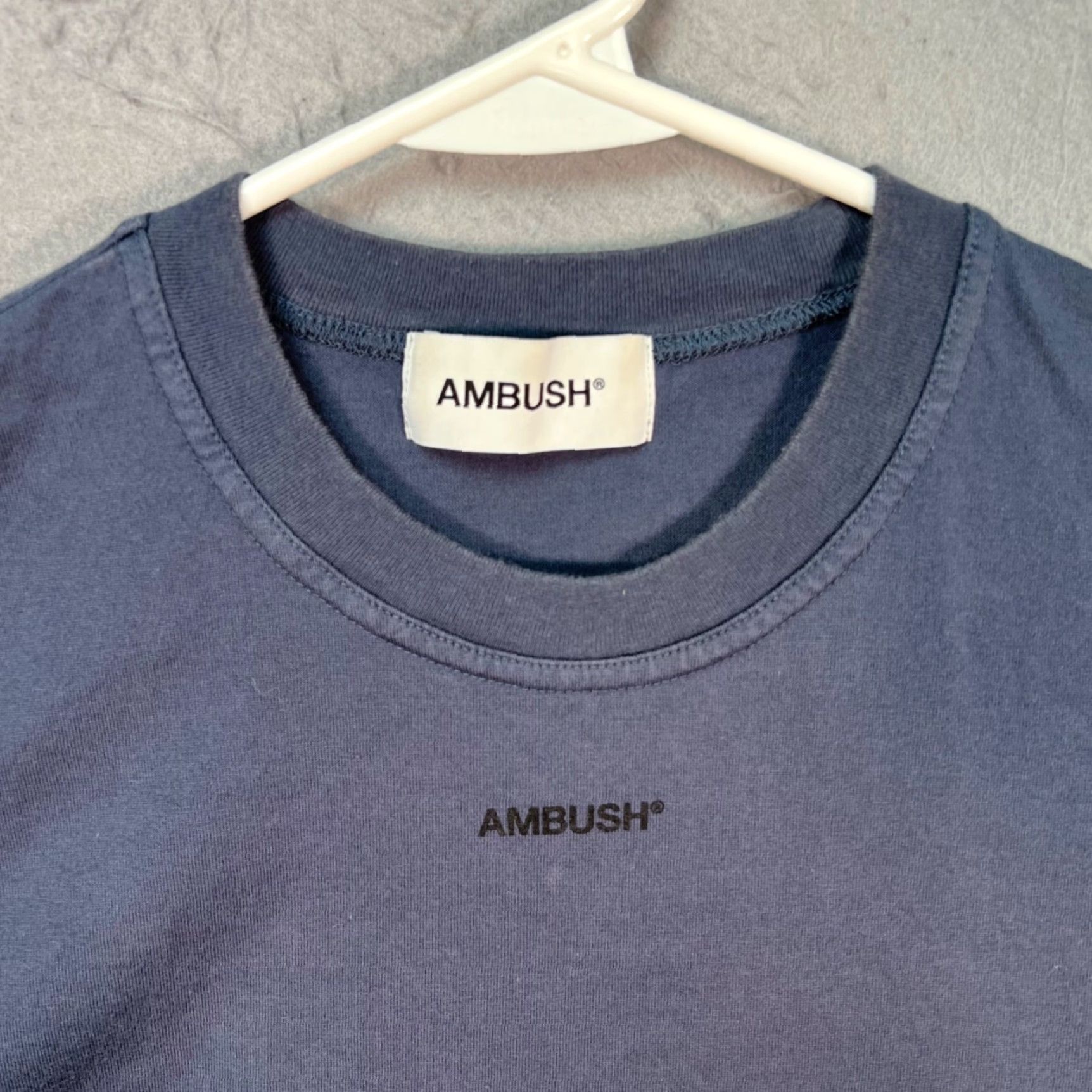 Vintage Ambush T-Shirt Mens Size 1 Navy Blue Cotton Crewneck Short Sleeve Logo Vintage No Size US XS / EU 42 / 0 - 6 Thumbnail