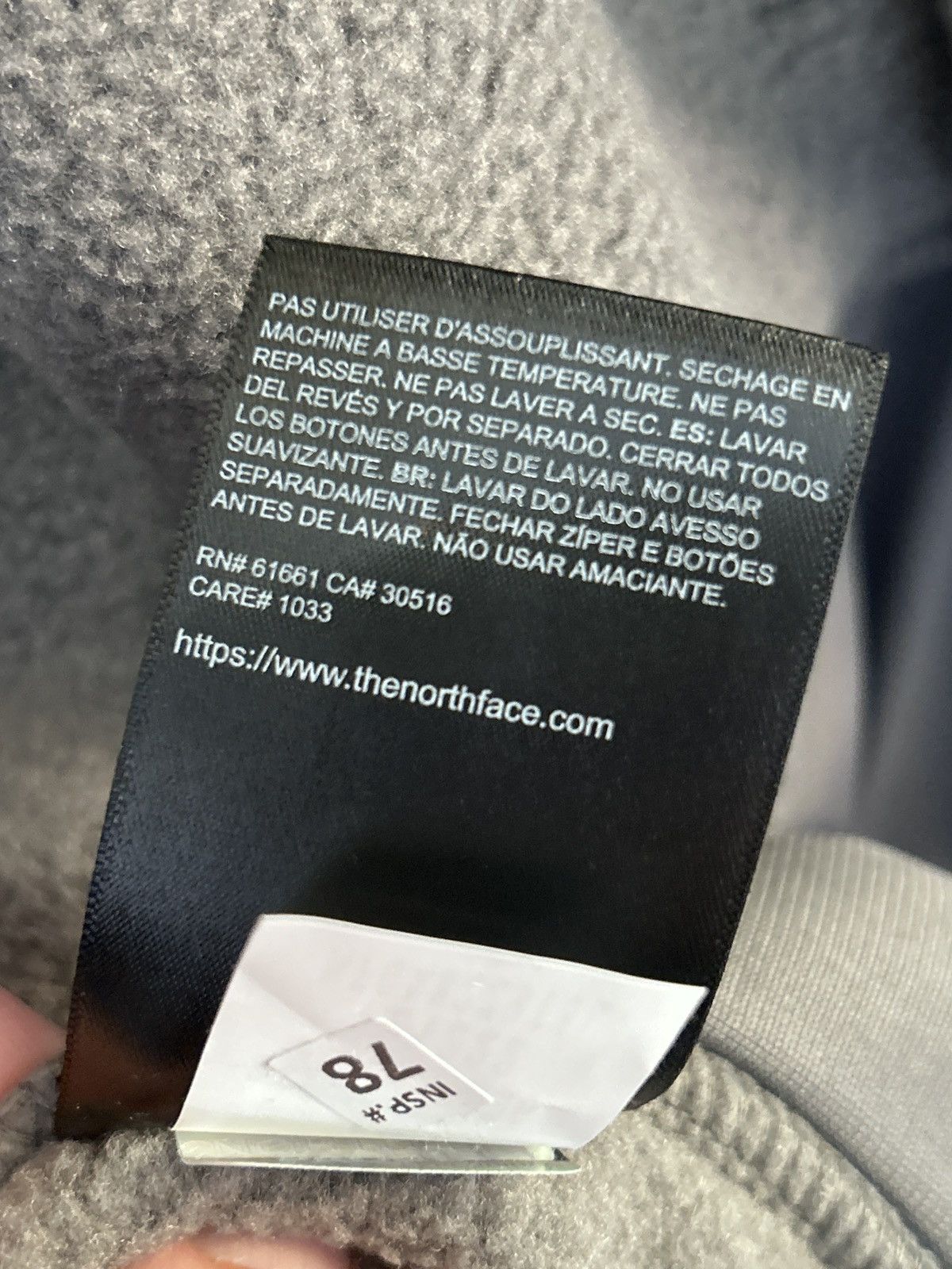 SKIMS The North Face x SKIMS 1995 Denali fleece jacket gunmetal S Size S / US 4 / IT 40 - 10 Thumbnail