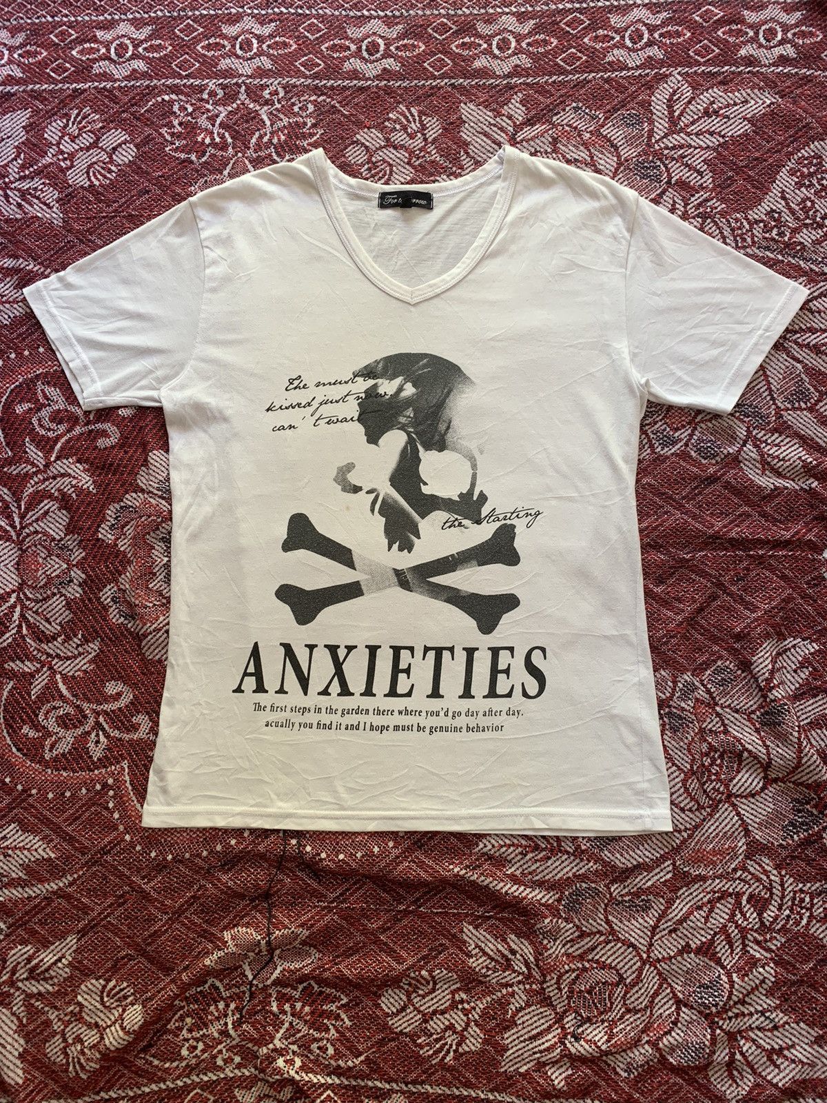 image of If Six Was Nine For Tomorrow Anxieties Skull in White, Men's (Size Medium)
