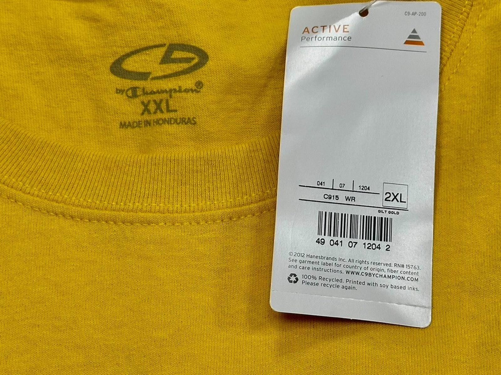 Champion Champion Active Performance NWT Yellow T-Shirt Men's 2XL Size US XXL / EU 58 / 5 - 6 Thumbnail