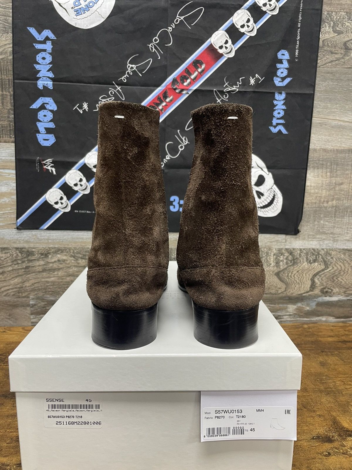 Maison Margiela 45/12-Maison Margiela Brown Suede Heel Boot Size US 12 / EU 45 - 3 Thumbnail