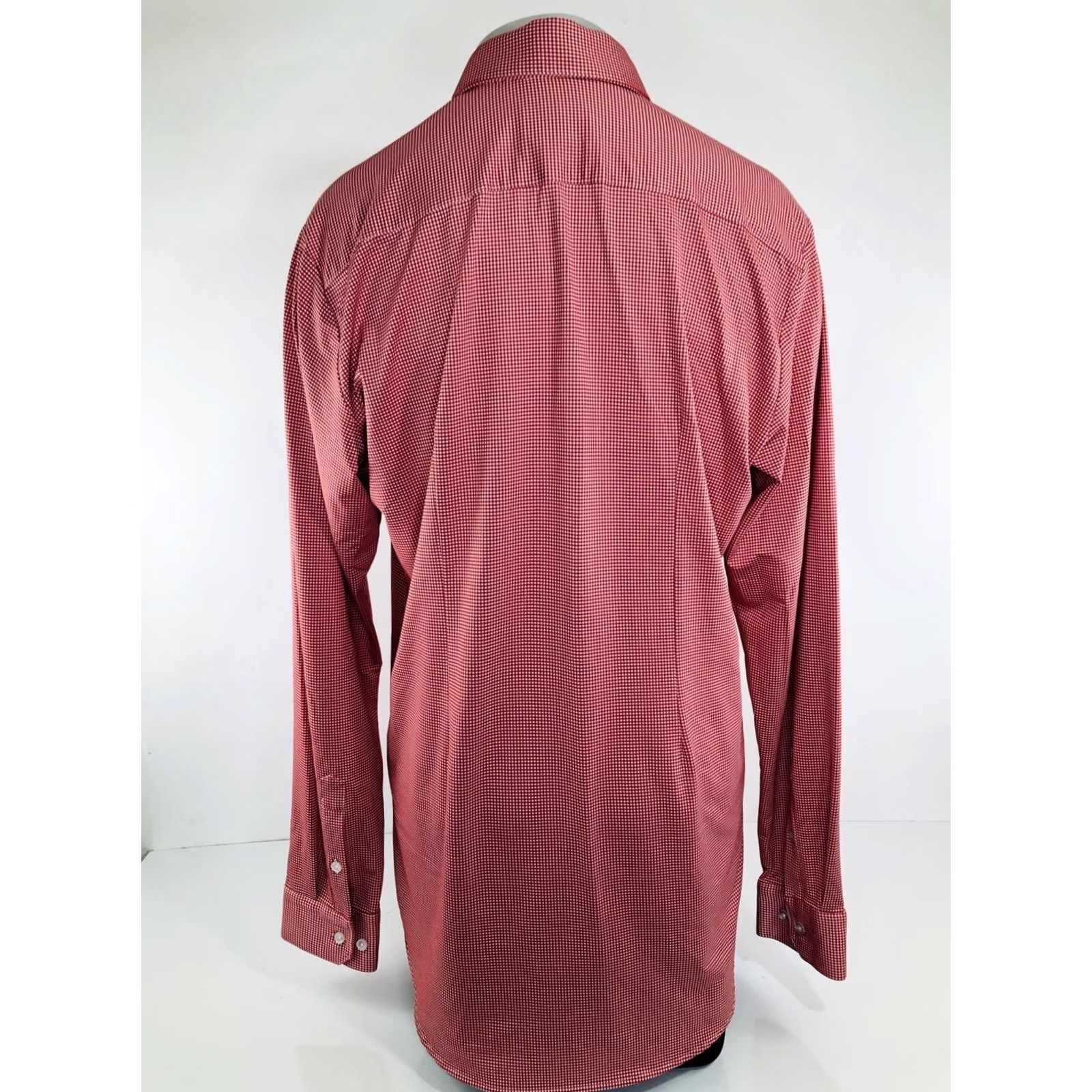 Mizzen+Main MIZZEN+MAIN - XL TALL Plaid Checked Shirt - Button-Up - Red / White - Long Sleeve - Big & Tall - Men's Mens Shirt XLT EXCELLENT Size US XL / EU 56 / 4 - 4 Thumbnail