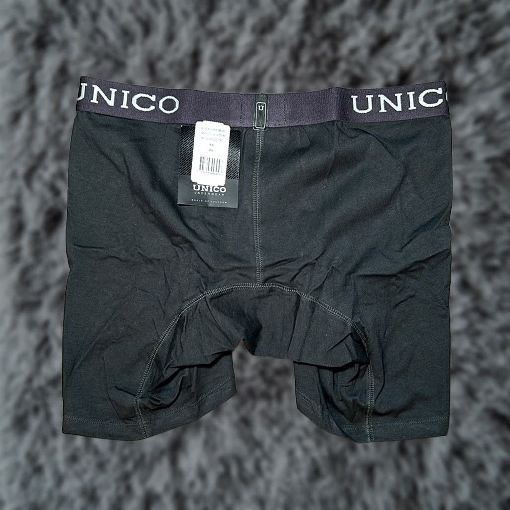 Vintage Unico Boxer Brief Copa Medio Asfalto Algodon Black Large Boxer Brief Men L Regular Underwear NWT Size 42R - 1 Thumbnail