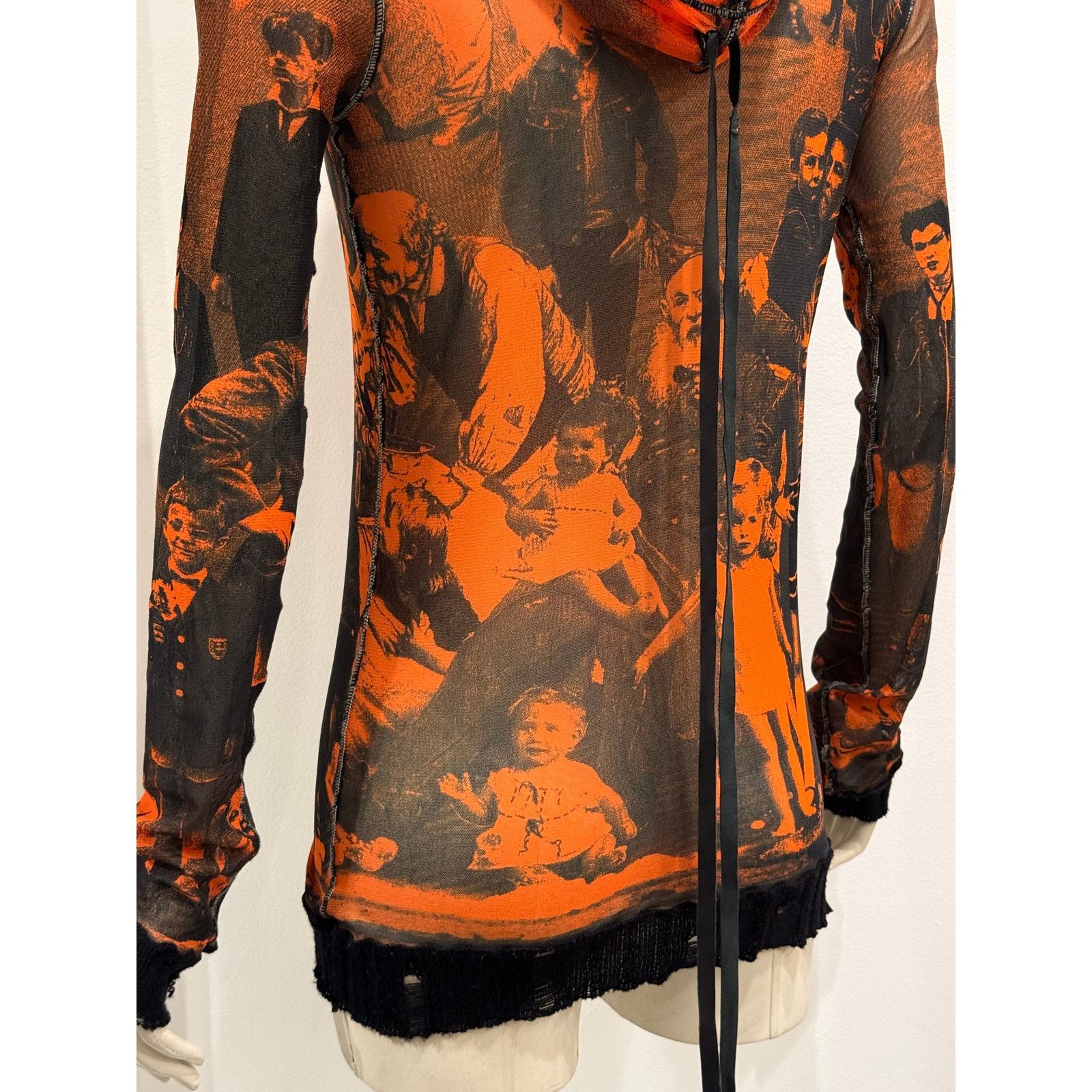 Jean Paul Gaultier S/S1998 Jean Paul Gaultier print mesh hoodie Size L / US 10 / IT 46 - 5 Thumbnail