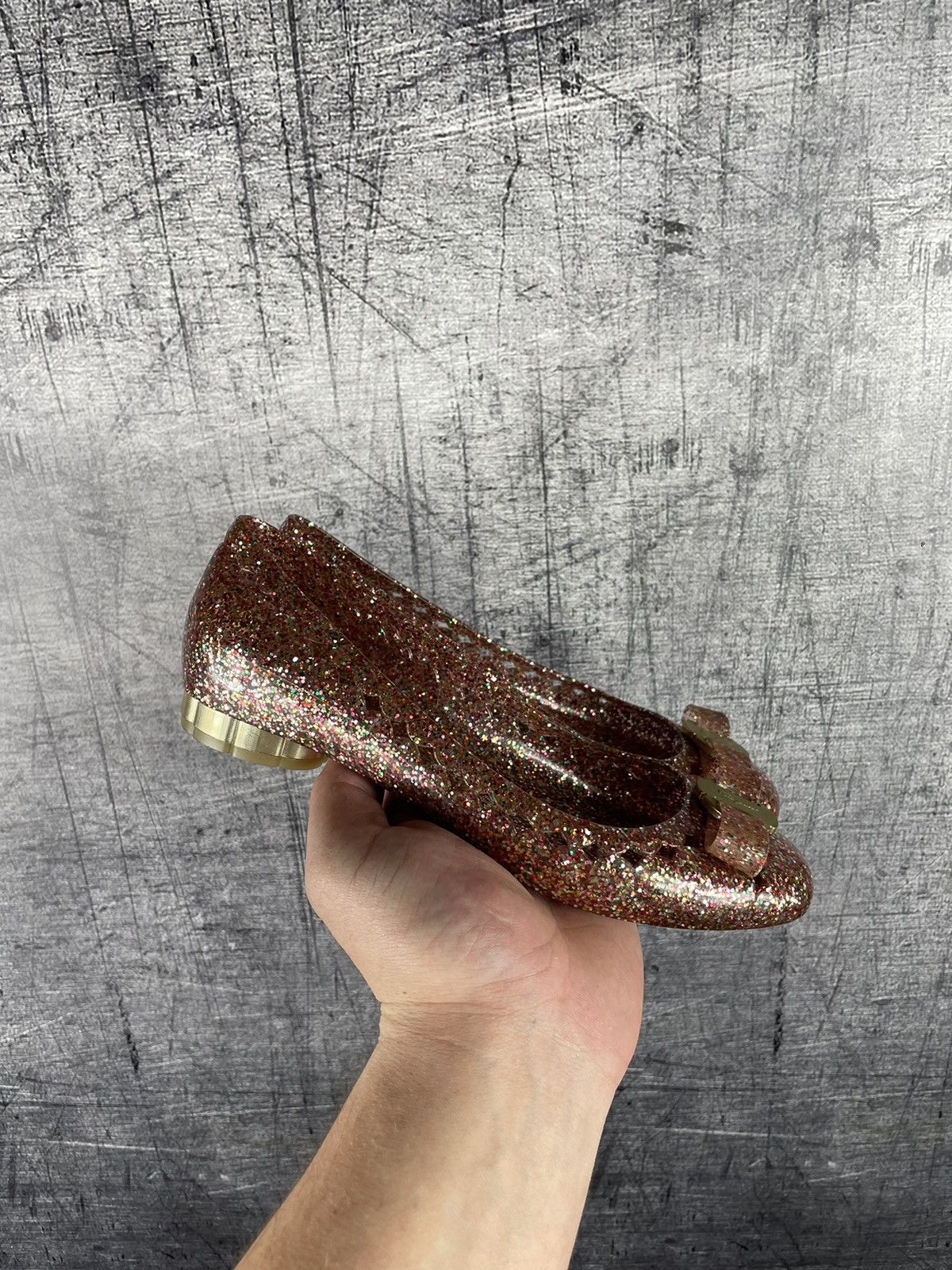 Salvatore Ferragamo FERRAGAMO Jelly multi color glitter rubber ballerinas Size US 5 / IT 35 - 1 Thumbnail