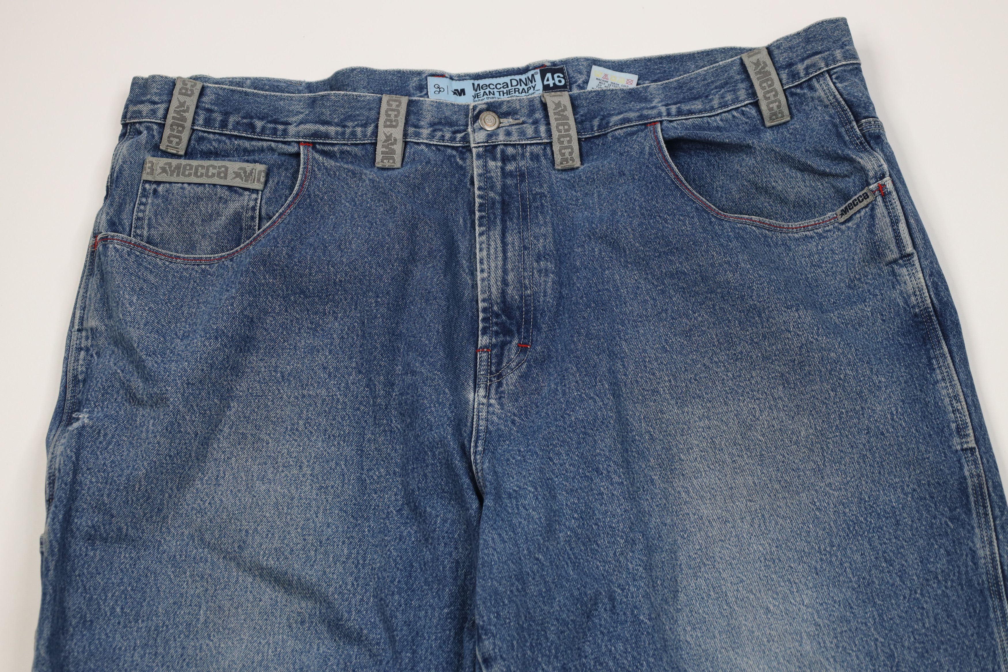 Vintage Vintage 90s Y2K Streetwear Baggy Wide Leg Denim Jeans Blue Size US 44 / EU 60 - 2 Thumbnail
