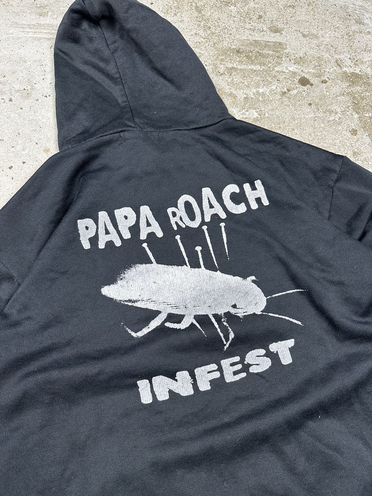 Band Tees × Vintage Vintage Y2K Papa Roach Infest Band Tour Hoodie Rare Size US S / EU 44-46 / 1 - 7 Thumbnail