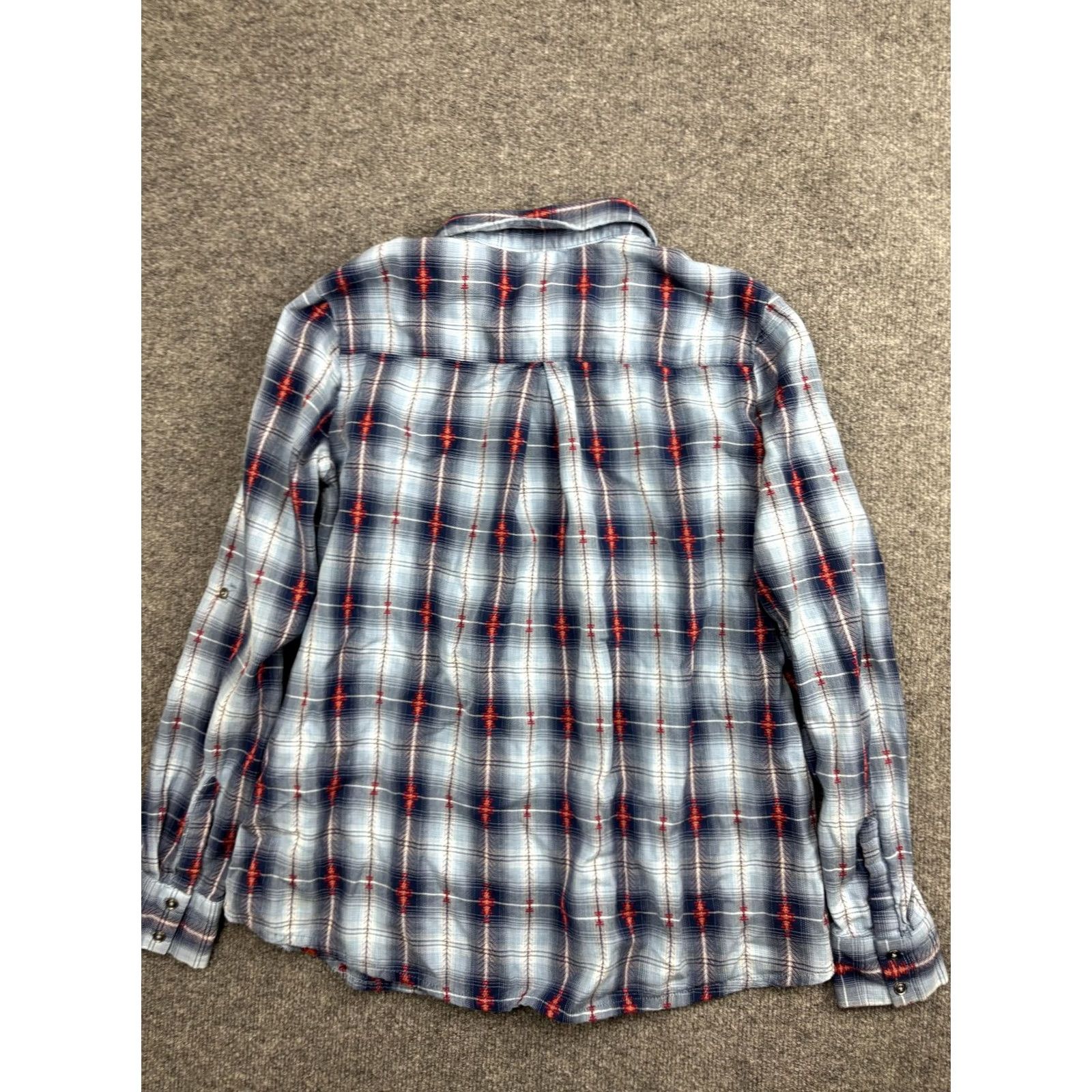 Vintage Sundance Shirt Womens Large Blue Red Plaid Snap Button Front Western Long Sleeve Size L / US 10 / IT 46 - 7 Thumbnail