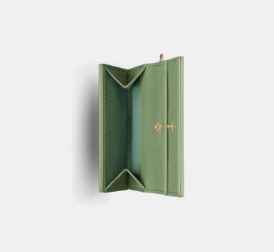 Dior o1w1db11024 Size: OS / Lambskin Lotus Wallet in Dark Mint Size ONE SIZE - 3 Thumbnail