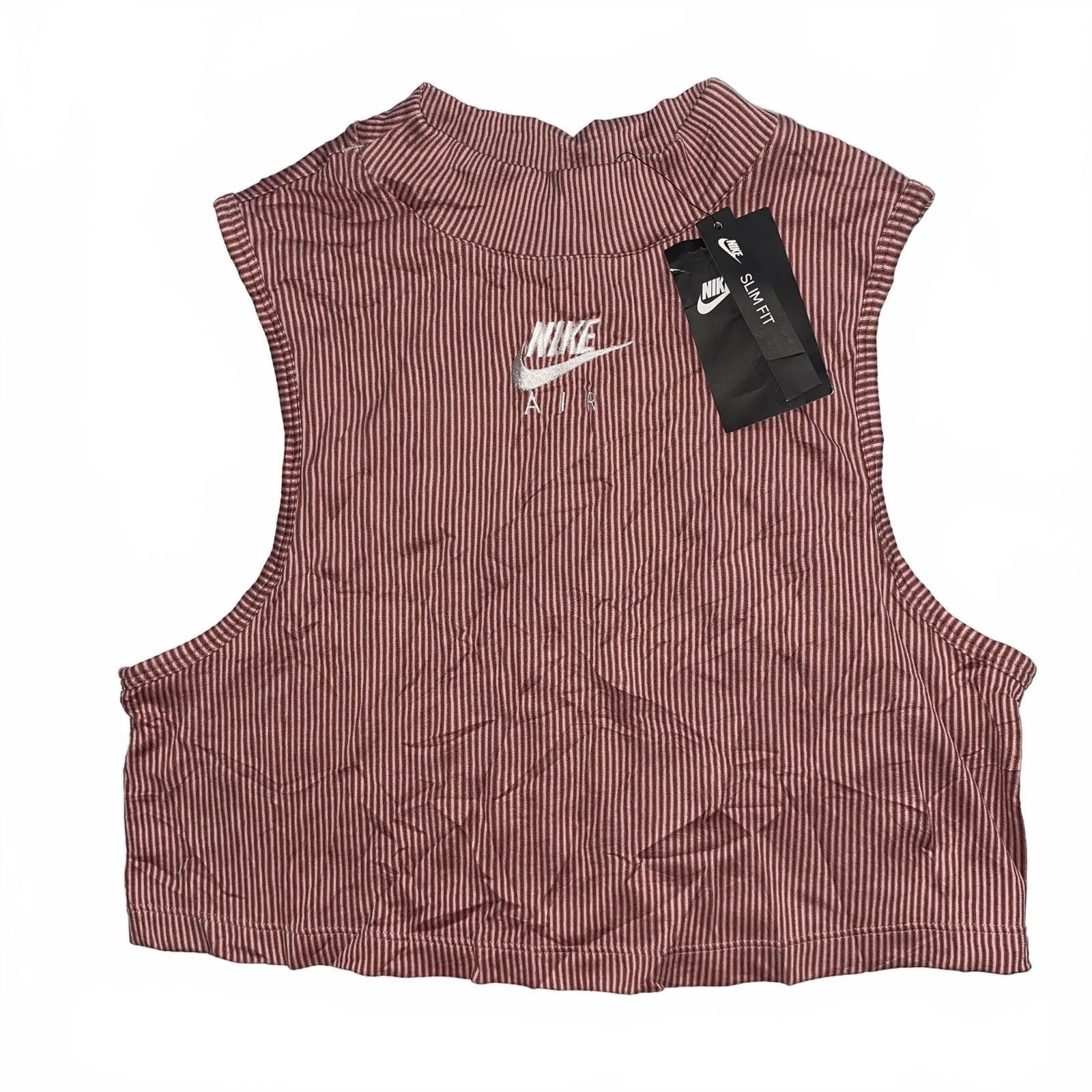 Nike Nike Air L Women Striped Cropped Tank NWT Streetwear Sporty Size L / US 10 / IT 46 - 1 Thumbnail
