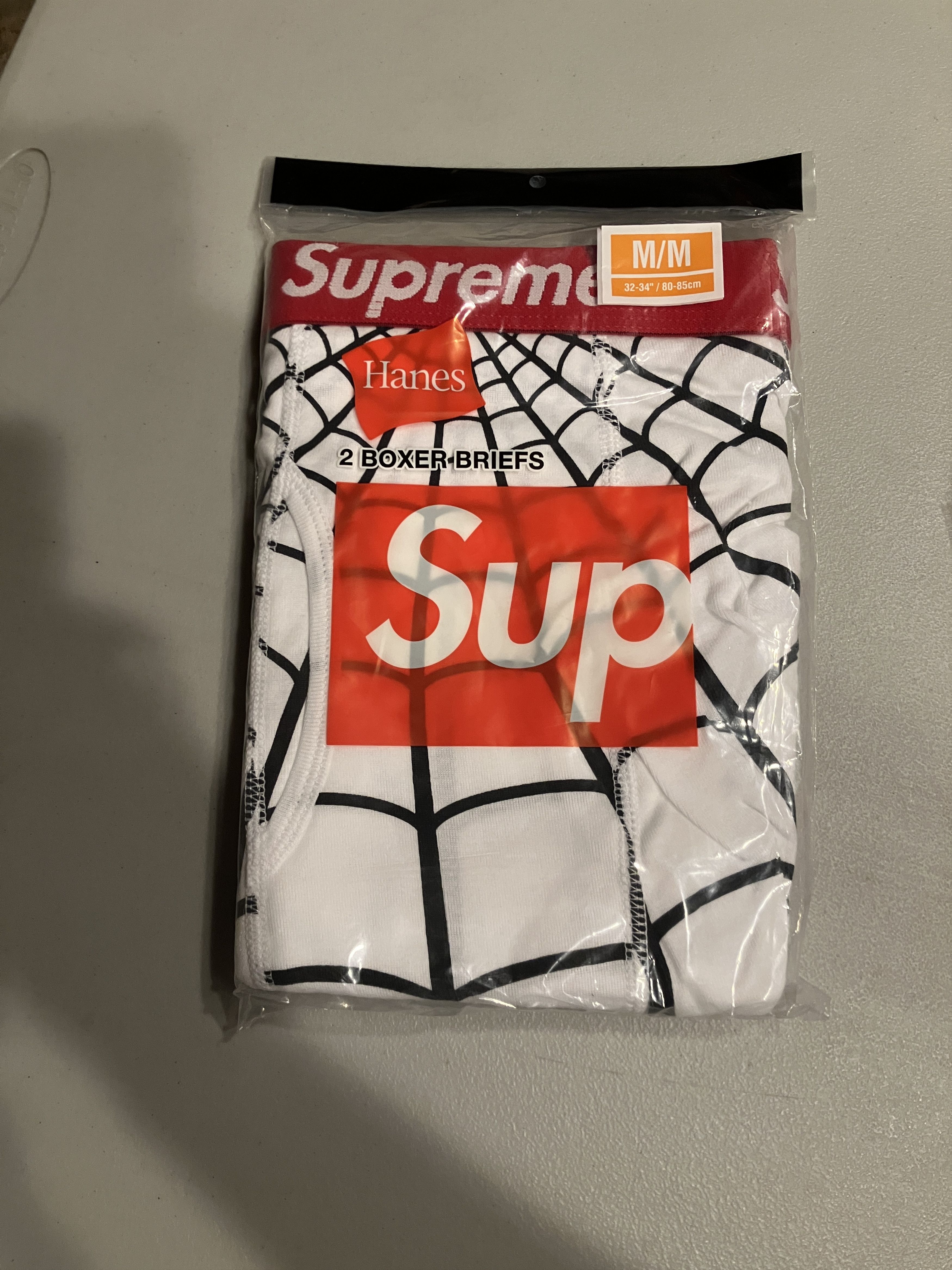 SS26 Supreme/Hanes Spider-Man Boxer Briefs - White - M
