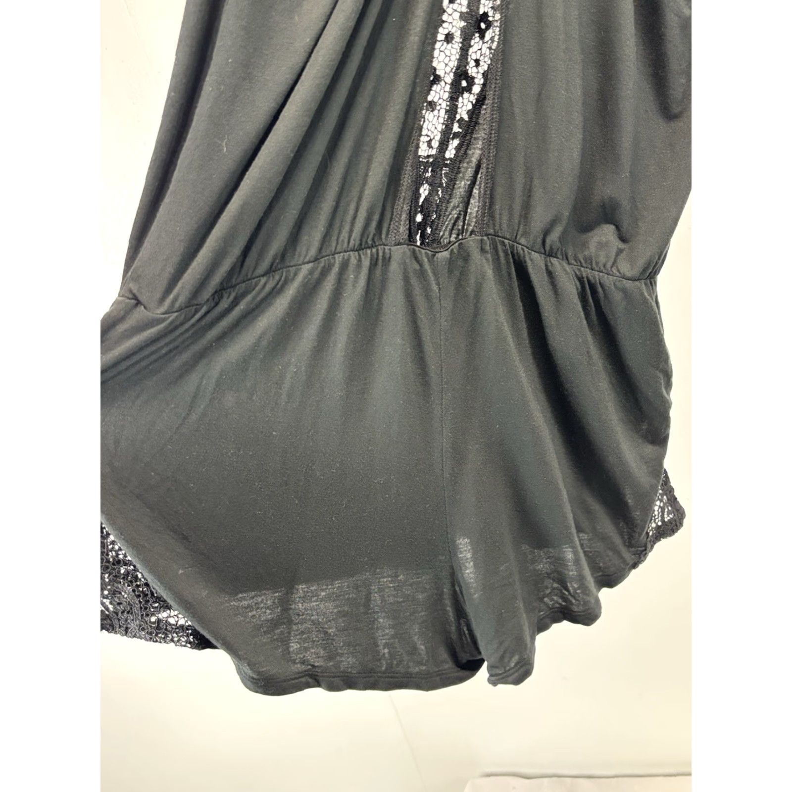 Victoria's Secret VICTORIA’S SECRET Teddy Short Romper One Piece Women’s M Black Lace Trim Strappy Sleeveless Pull On Size 32" / US 10 / IT 46 - 6 Thumbnail
