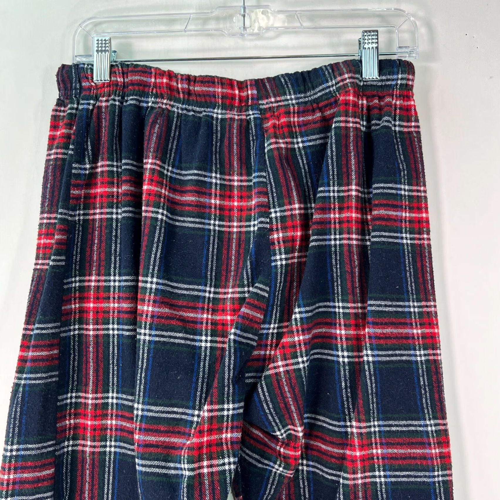 Vintage Womens Sleepwear Pajama Pants Elastic Waist Drawstring Plaid Blue Size Medium Size 32" / US 10 / IT 46 - 5 Thumbnail