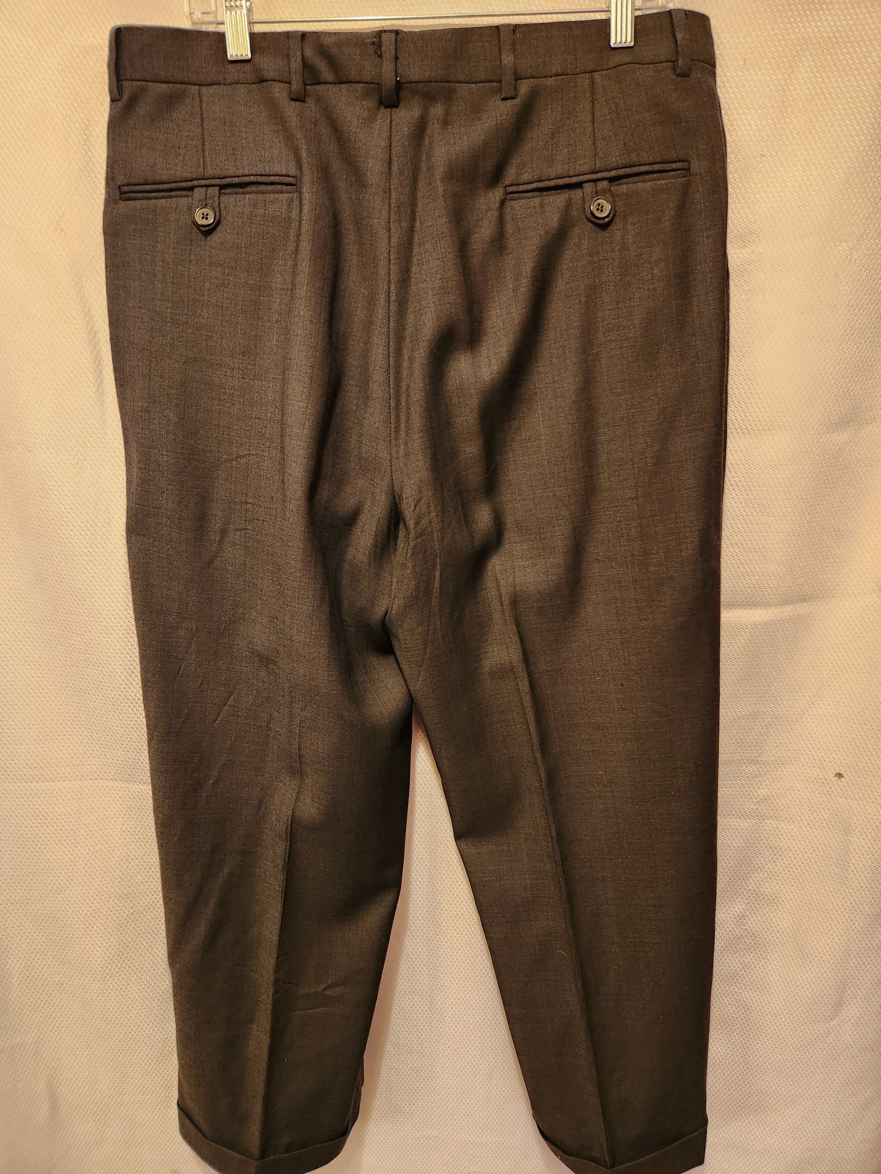 Murano Vintage 90's Italian Made Gray Single Breast 100% Wool Suit Size 44S - 5 Thumbnail