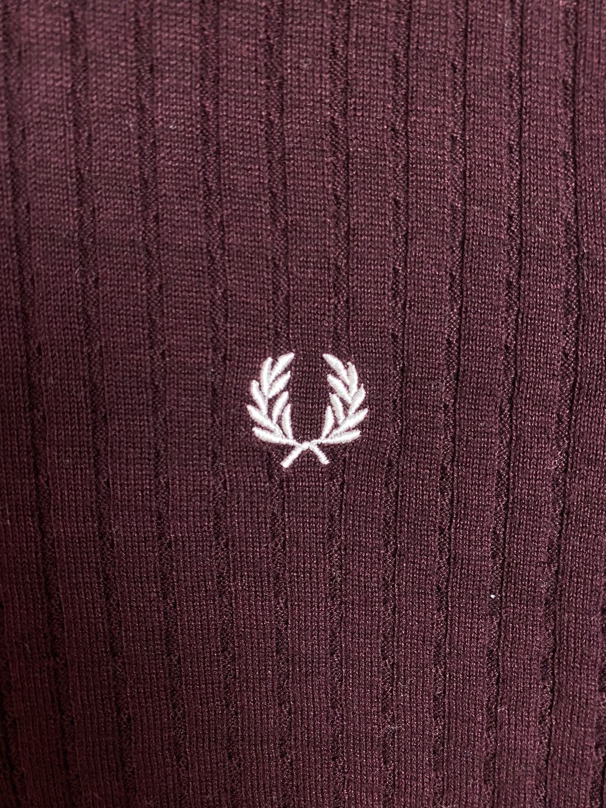Fred Perry FRED PERRY MOD RIBBED KNIT TIPPED POLO (MAHOGANY) M Size US M / EU 48-50 / 2 - 3 Thumbnail