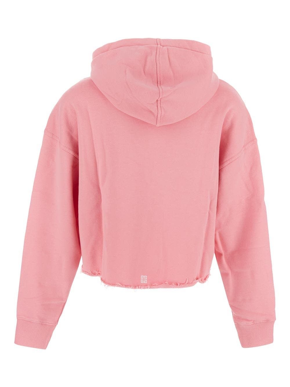 Givenchy o1srvl11e0326 Cropped Logo Hoodie in Pink Size S / US 4 / IT 40 - 2 Thumbnail