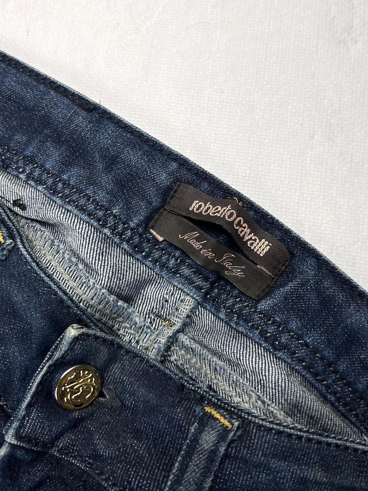 Japanese Brand × Roberto Cavalli × Vintage Avant Garde Classic Roberto Cavalli Denim Y2k Opium Retro Size 27" / US 4 / IT 40 - 9 Thumbnail