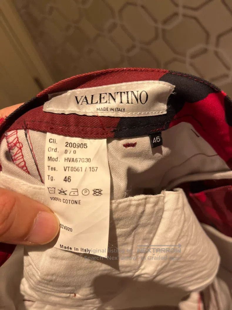 Valentino Valentino Red camouflage multi-pocket cargo slacks Size US 30 / EU 46 - 6 Thumbnail