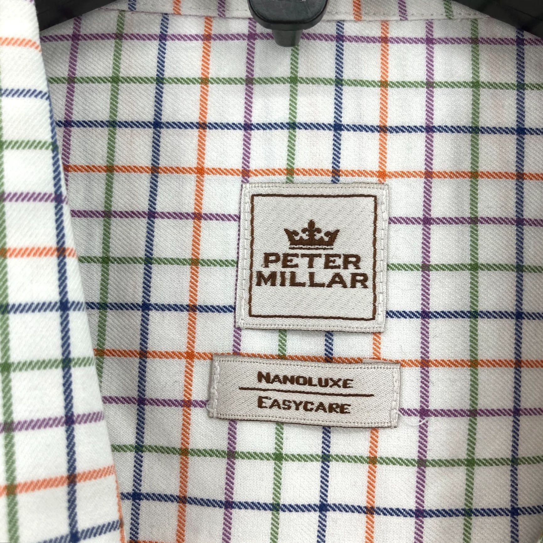 Peter Millar Peter Millar Nanoluxe Dress Shirt Mens L Multicolor Check Button-Down Preppy Shirt Size 42R - 4 Thumbnail
