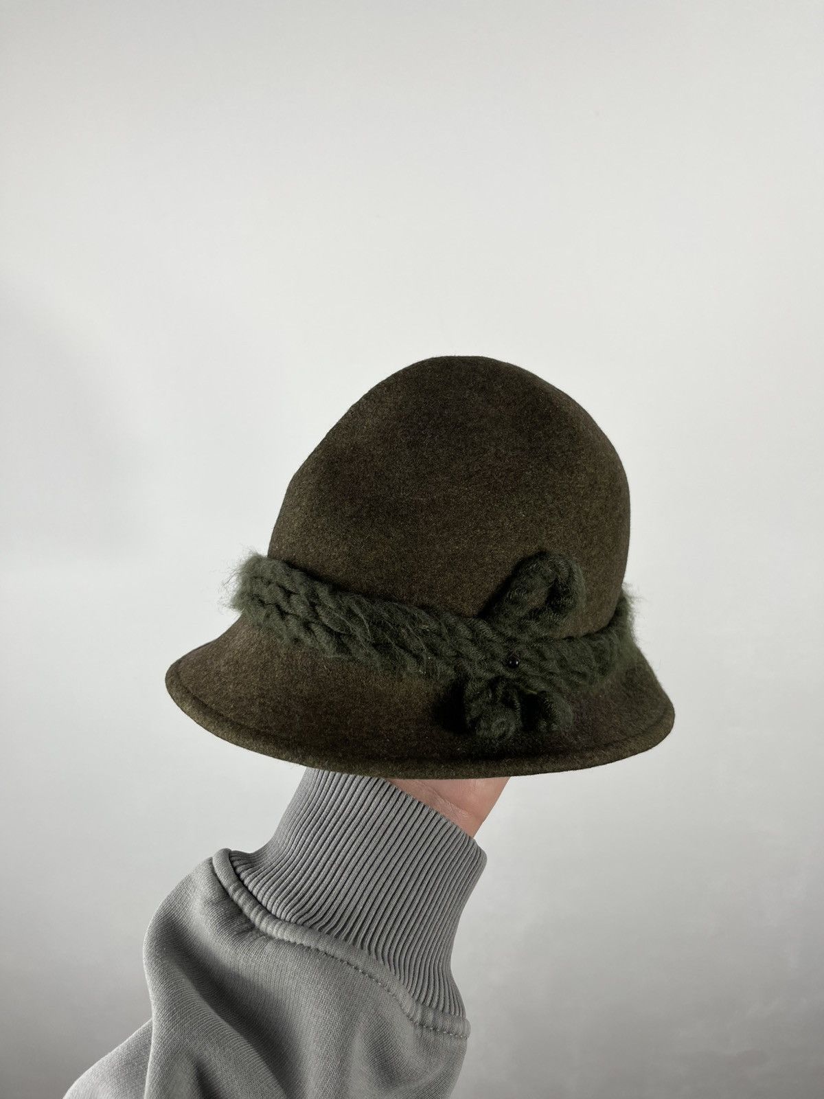 Vintage Vintage Austrian Wool Felt Alpine Hat Green Loden Style Size ONE SIZE - 1 Thumbnail