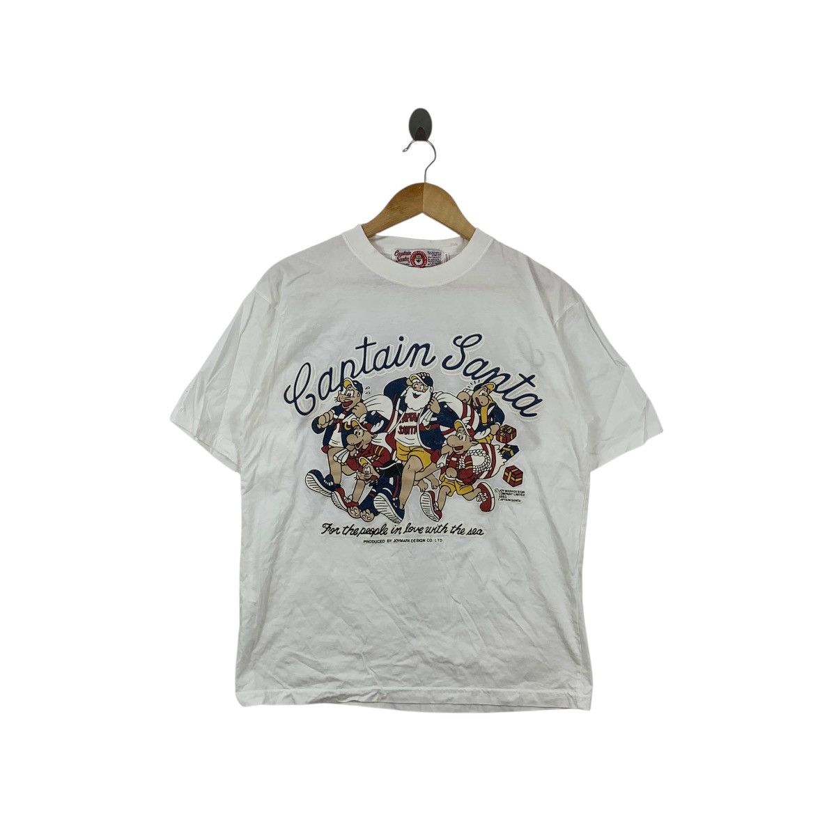 Captain Santors Vintage CAPTAIN SANTA CARTOON People Of Sea Tee Shirt Top Size M / US 6-8 / IT 42-44 - 1 Thumbnail