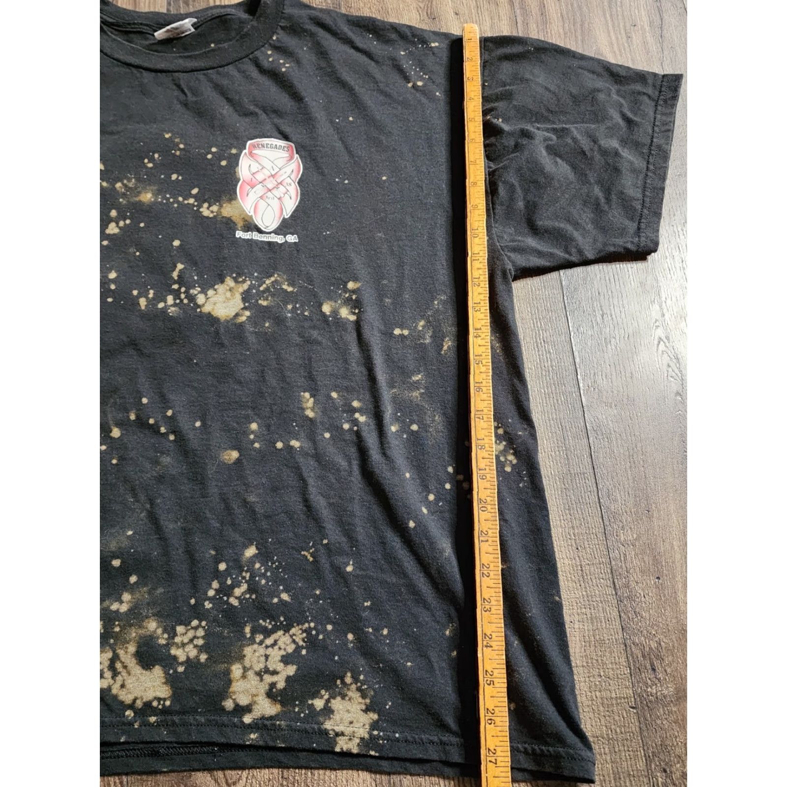 Jerzees VINTAGE Fort Benning GA Renegades US Military T Shirt 2XL Black Cotton Double-Sided Men MENS T-SHIRT Size US XXL / EU 58 / 5 - 2 Thumbnail