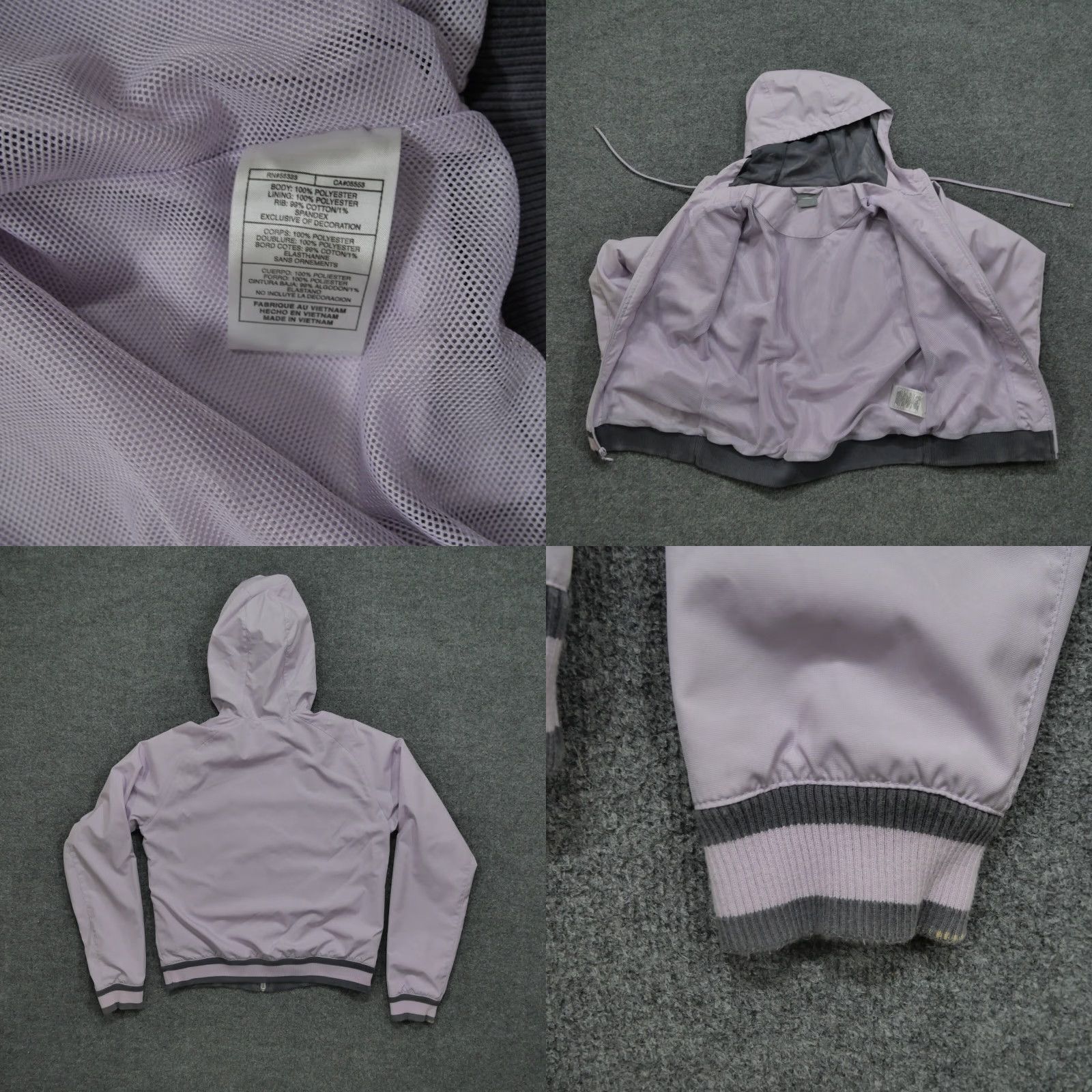 Nike VINTAGE Nike Jacket Womens M Purple Lavender Windbreaker Hooded 90s Track Casual Womens Size M / US 6-8 / IT 42-44 - 8 Thumbnail