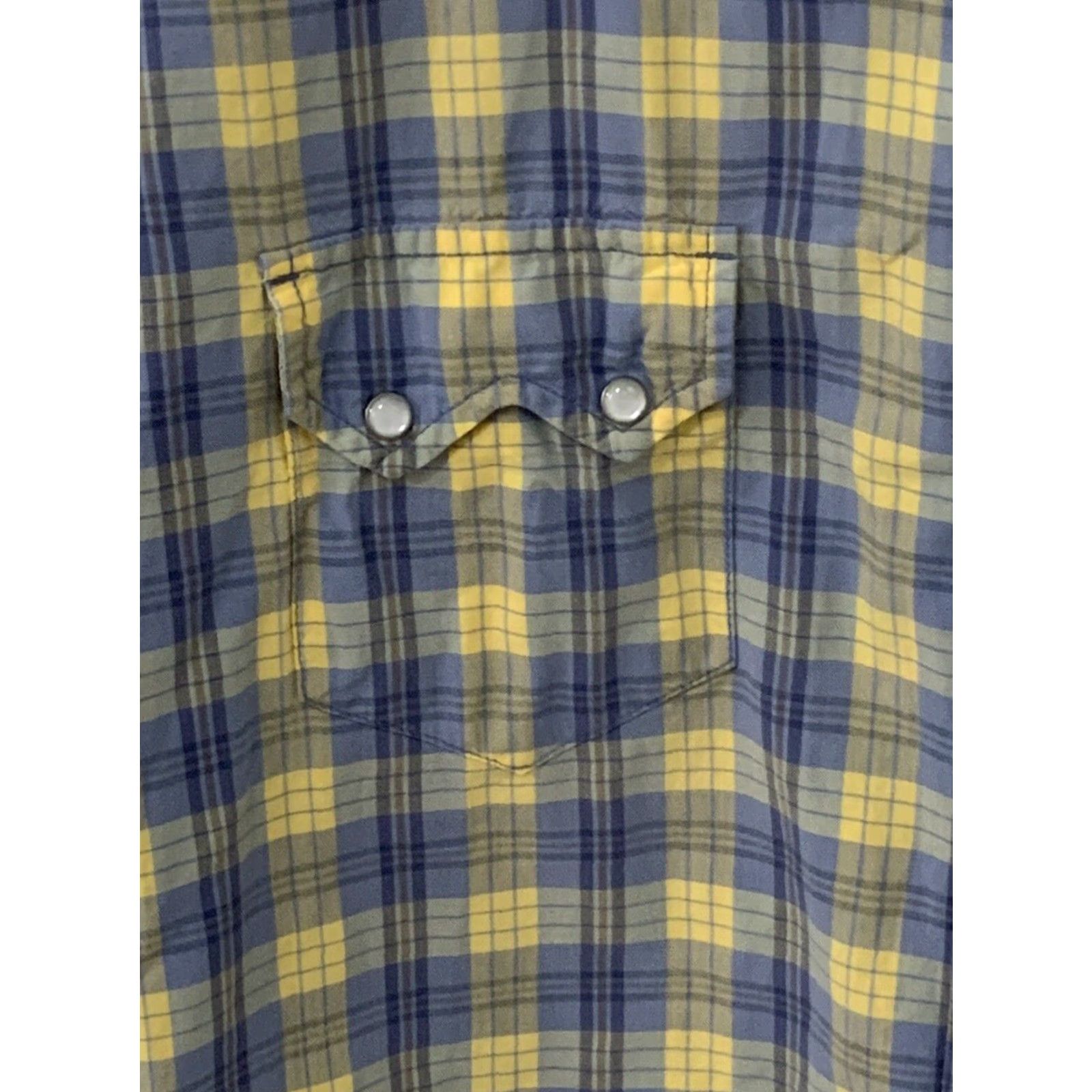 Gap Gap Factory Store Mens Plaid Shirt XLarge Extra Large Western Pearl Snaps Size US XL / EU 56 / 4 - 3 Thumbnail