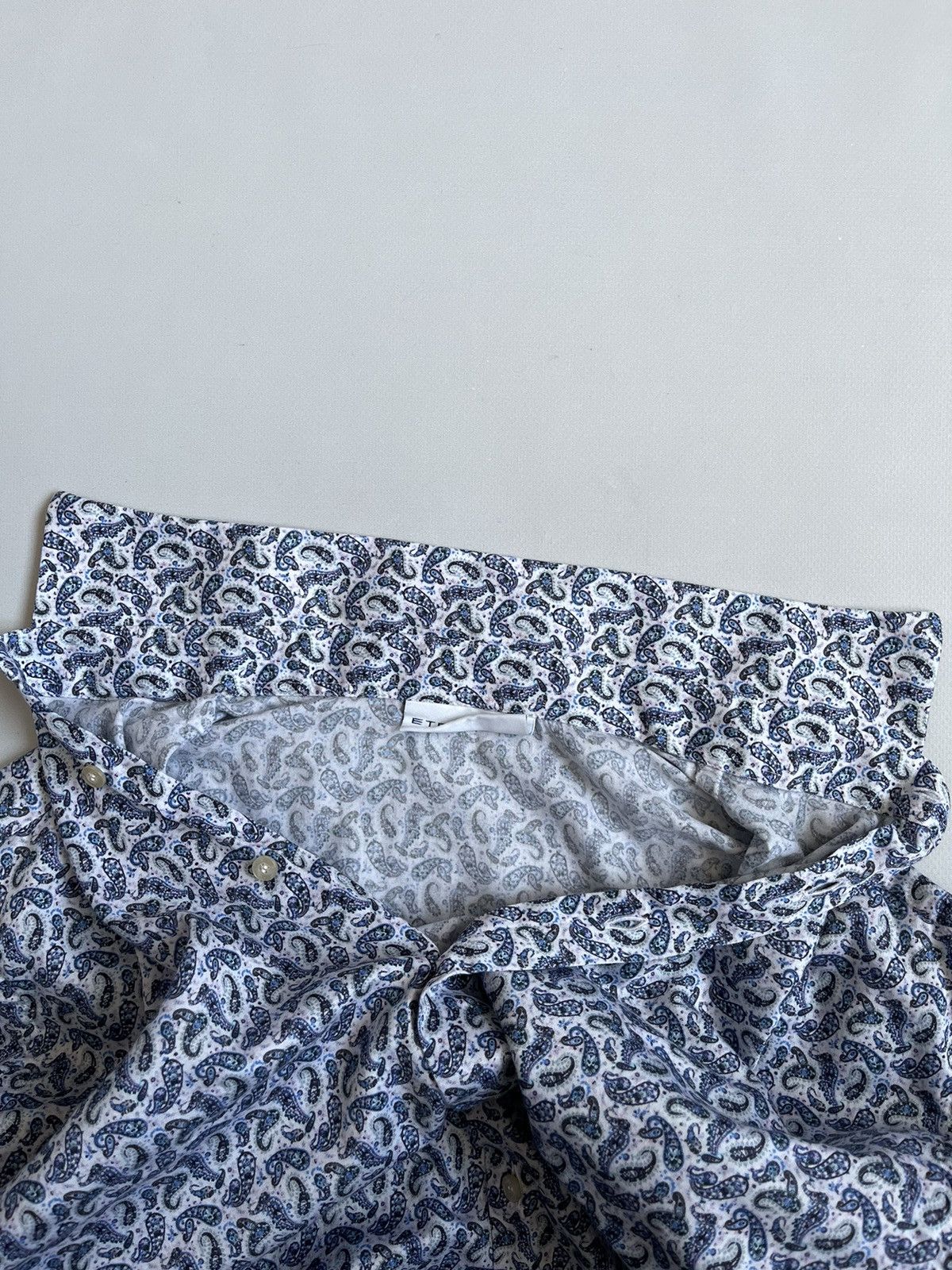 Etro × La Martina × Polo Ralph Lauren Etro Milano Men Blue Paisley Button Up Shirt Size US M / EU 48-50 / 2 - 3 Thumbnail
