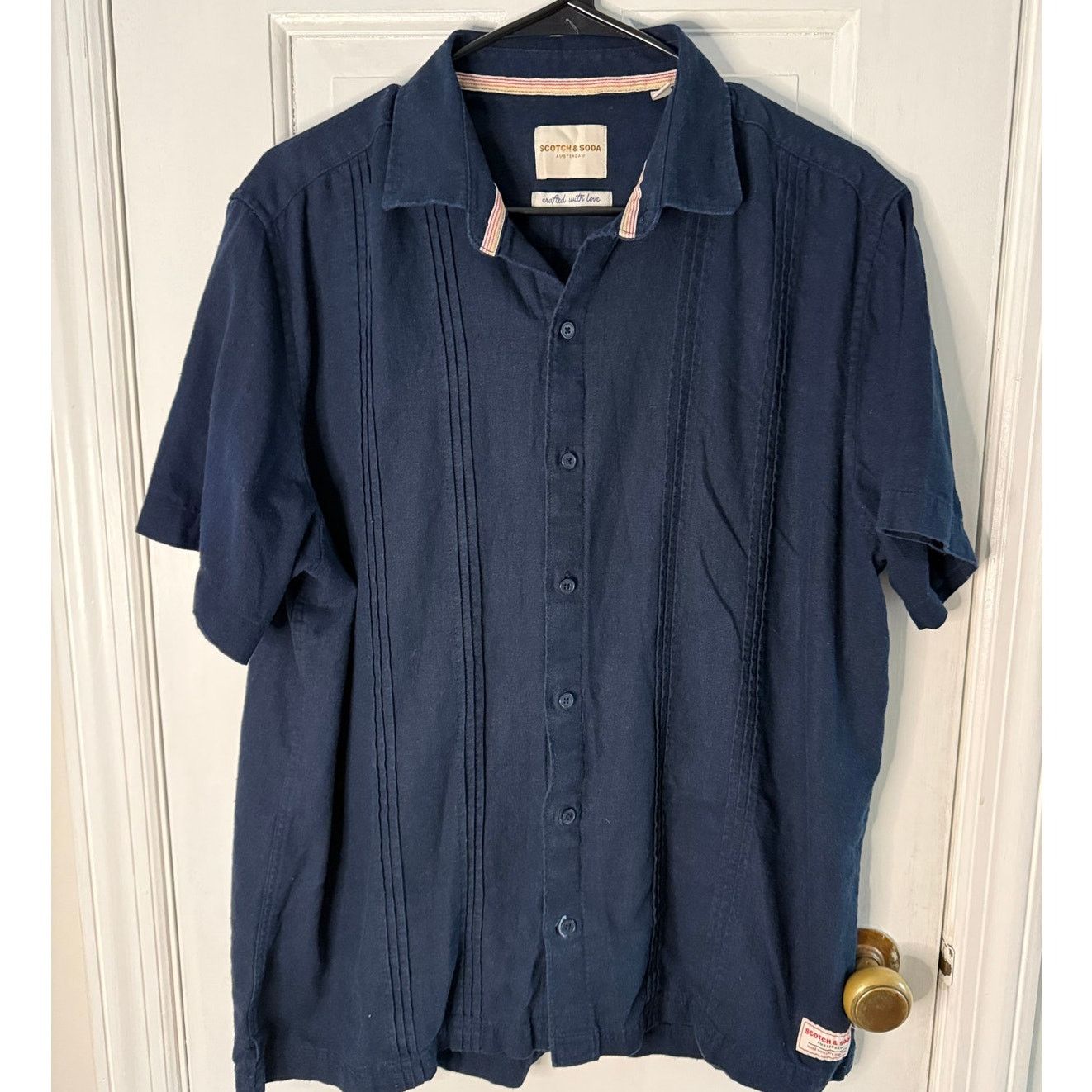 Scotch & Soda Scotch & Soda Men's Button Down Navy Blue Size Large Size US L / EU 52-54 / 3 - 2 Thumbnail