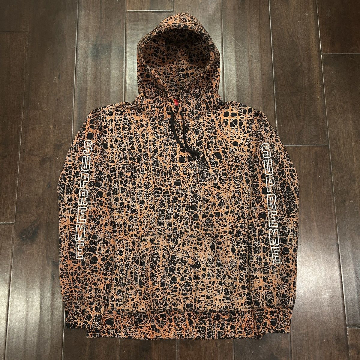Supreme Supreme SS19 Orange Marble Hoodie Size M Size US M / EU 48-50 / 2 - 1 Thumbnail