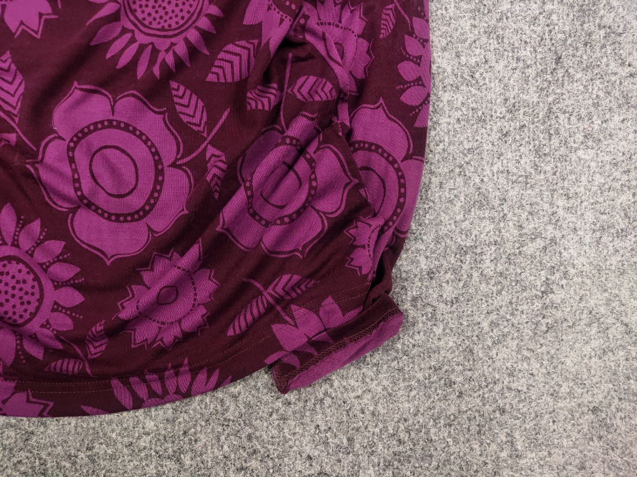 Gudrun Sjoden Gudrun Sjödén Design Long sleeve Flower Pattern Burgundy Size S / US 4 / IT 40 - 6 Thumbnail